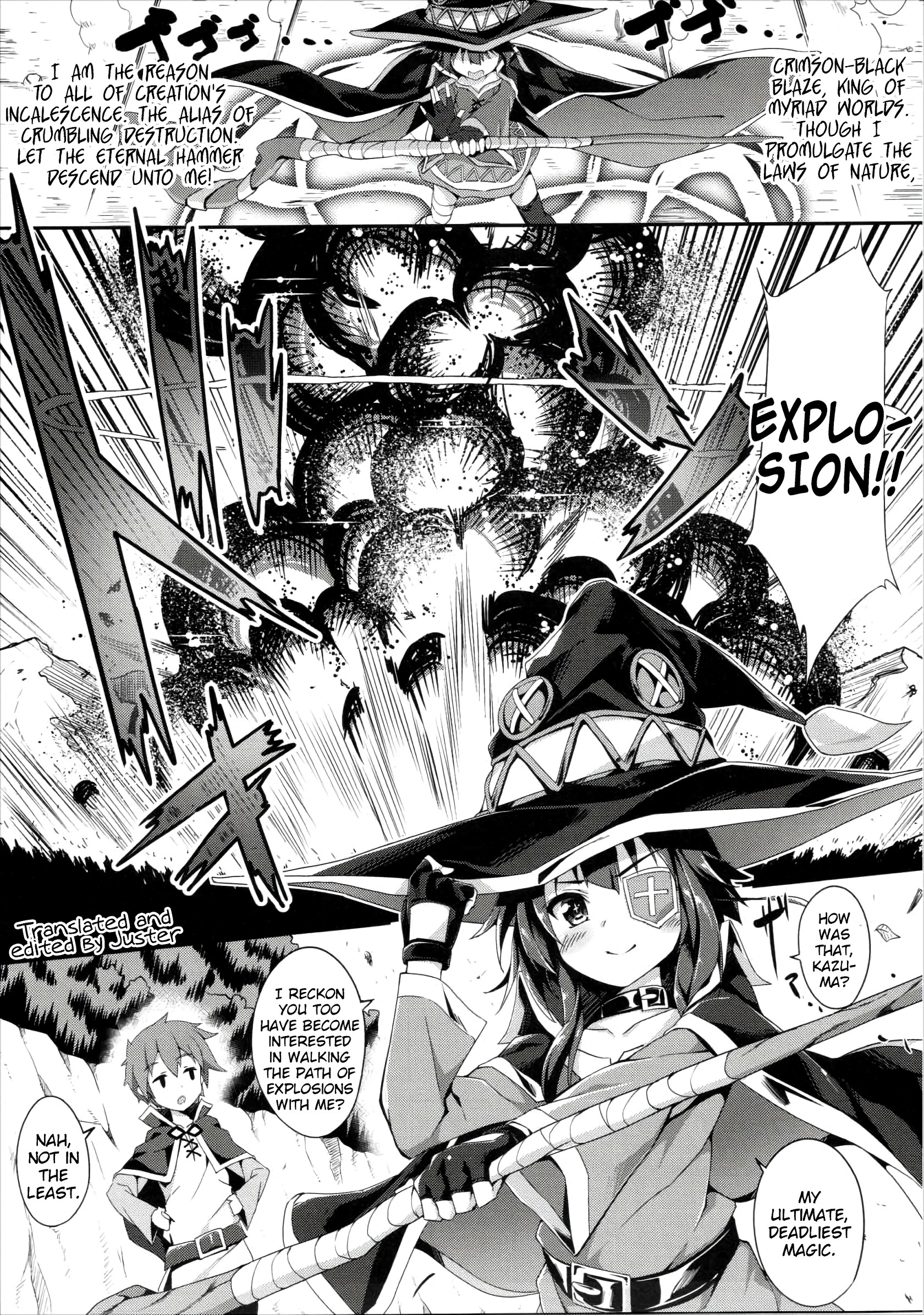 Megumin's Explosion Magic After porn comic picture 2