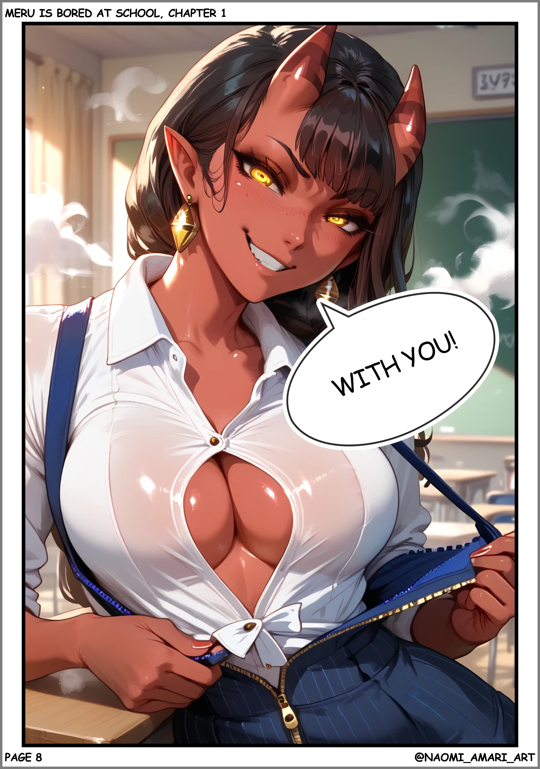 Meru is bored at school, chapter 1 porn comic picture 31