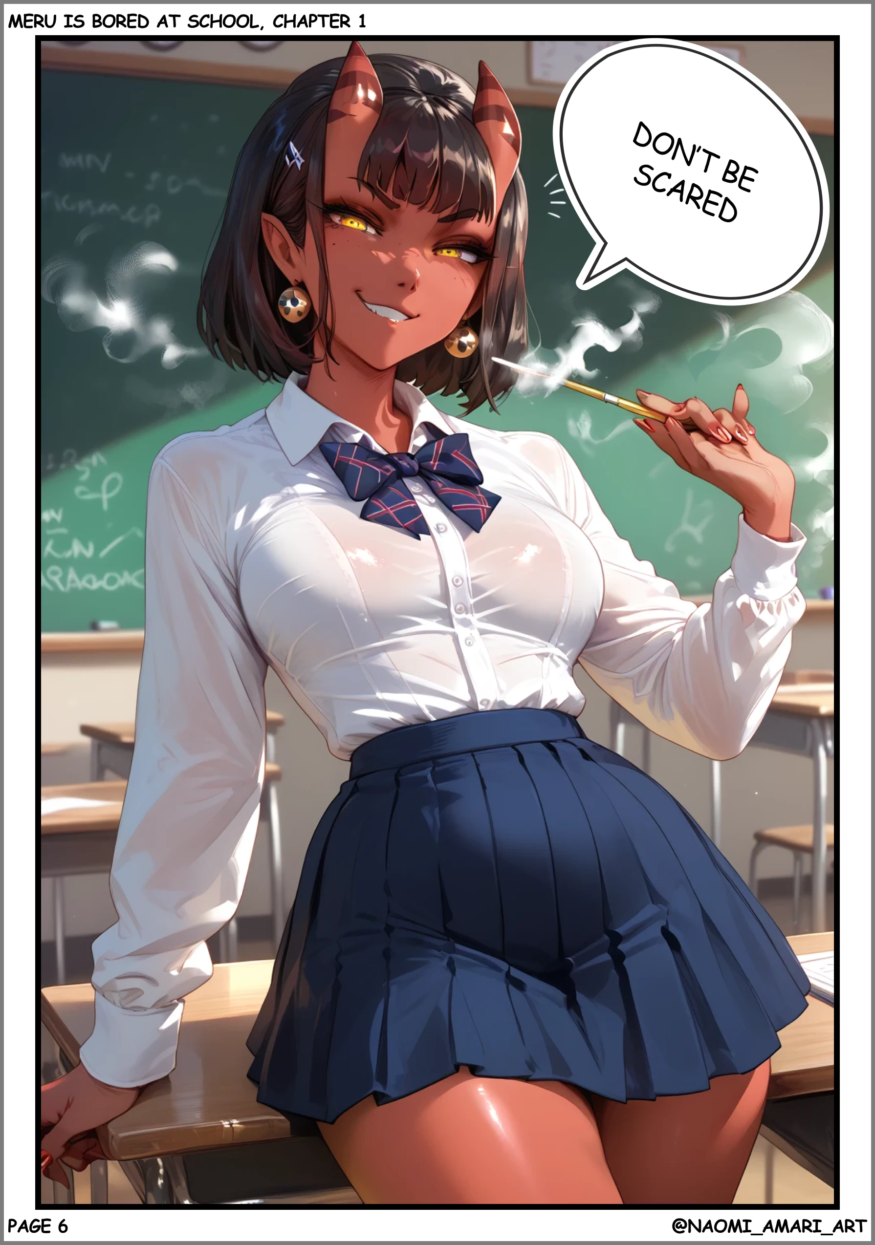 Meru is bored at school, chapter 1 porn comic picture 33