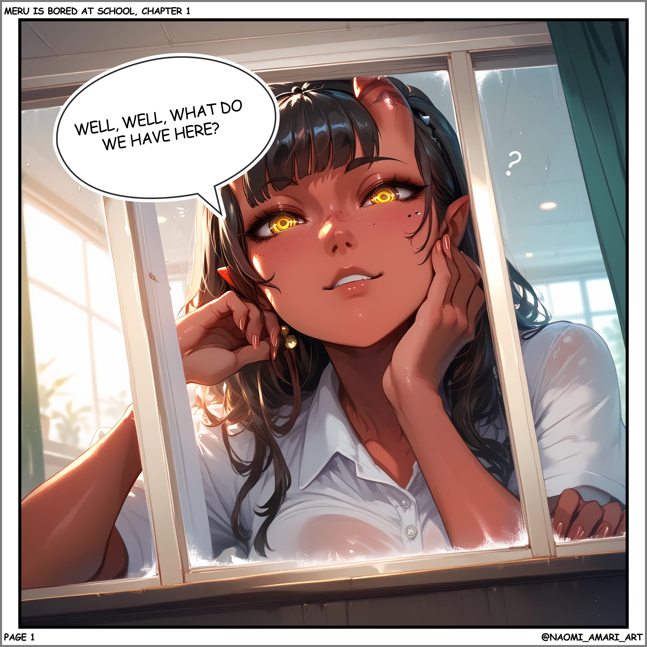 Meru is bored at school, chapter 1 porn comic picture 38