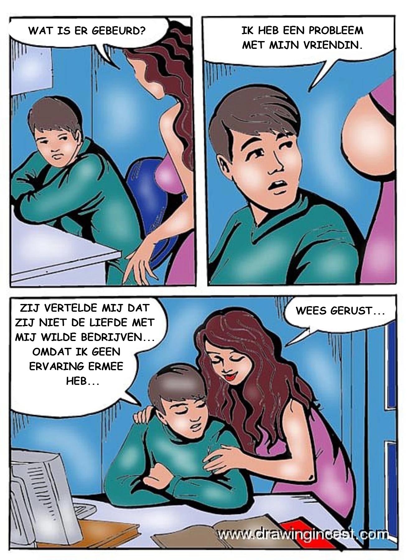 Mom And Son Have Fuck Practice_ Afterward Sister Joins Them [NL] porn comic picture 2