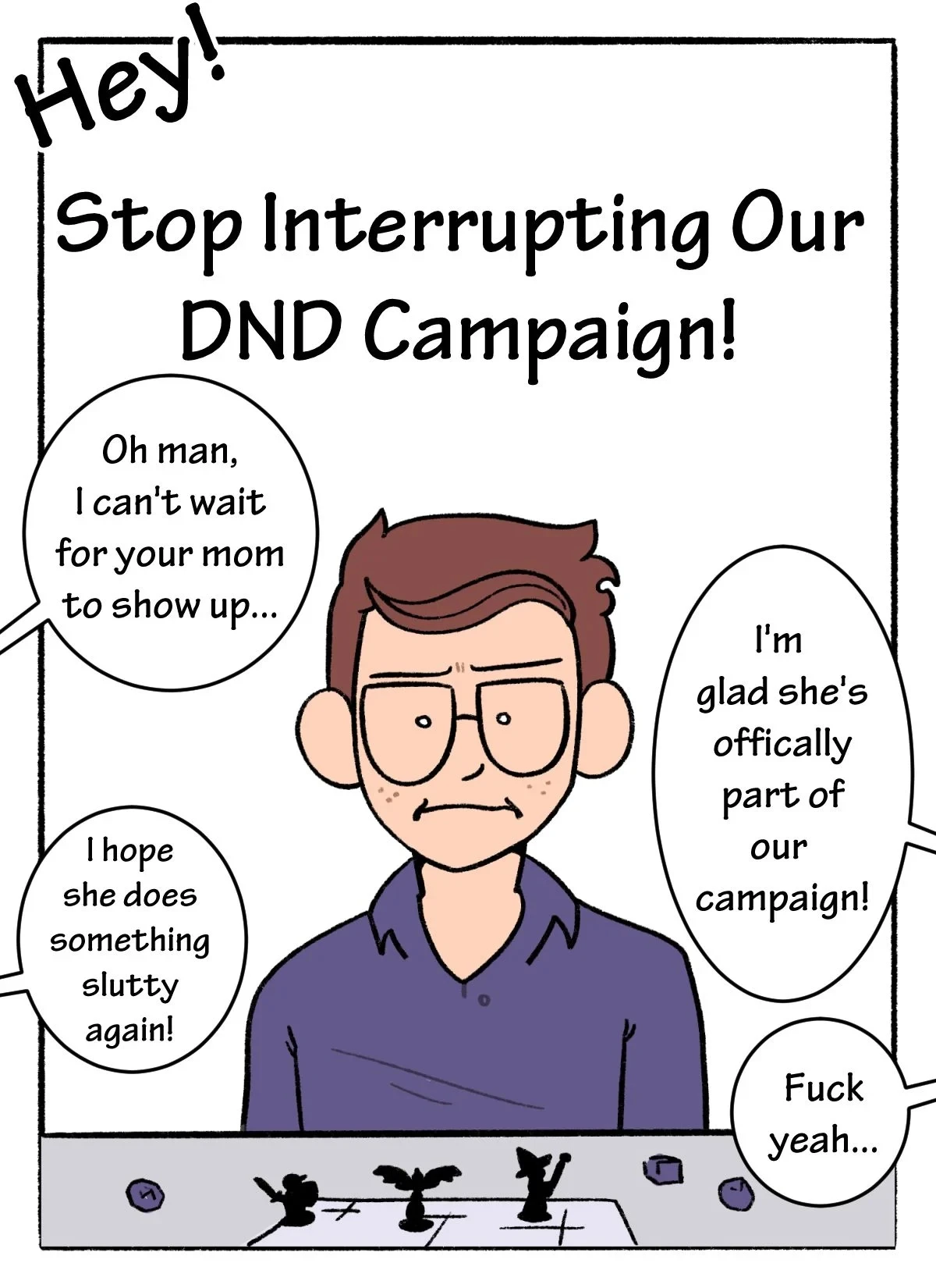 Mom! Don't Interrupt Our DnD Campaign! 2 porn comic picture 1
