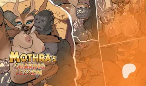 Mothra's Sharing Lesson porn comic picture 1