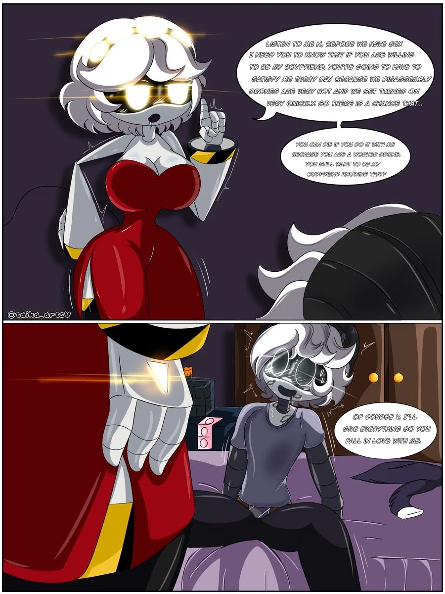 Murder drones V x N porn comic picture 14