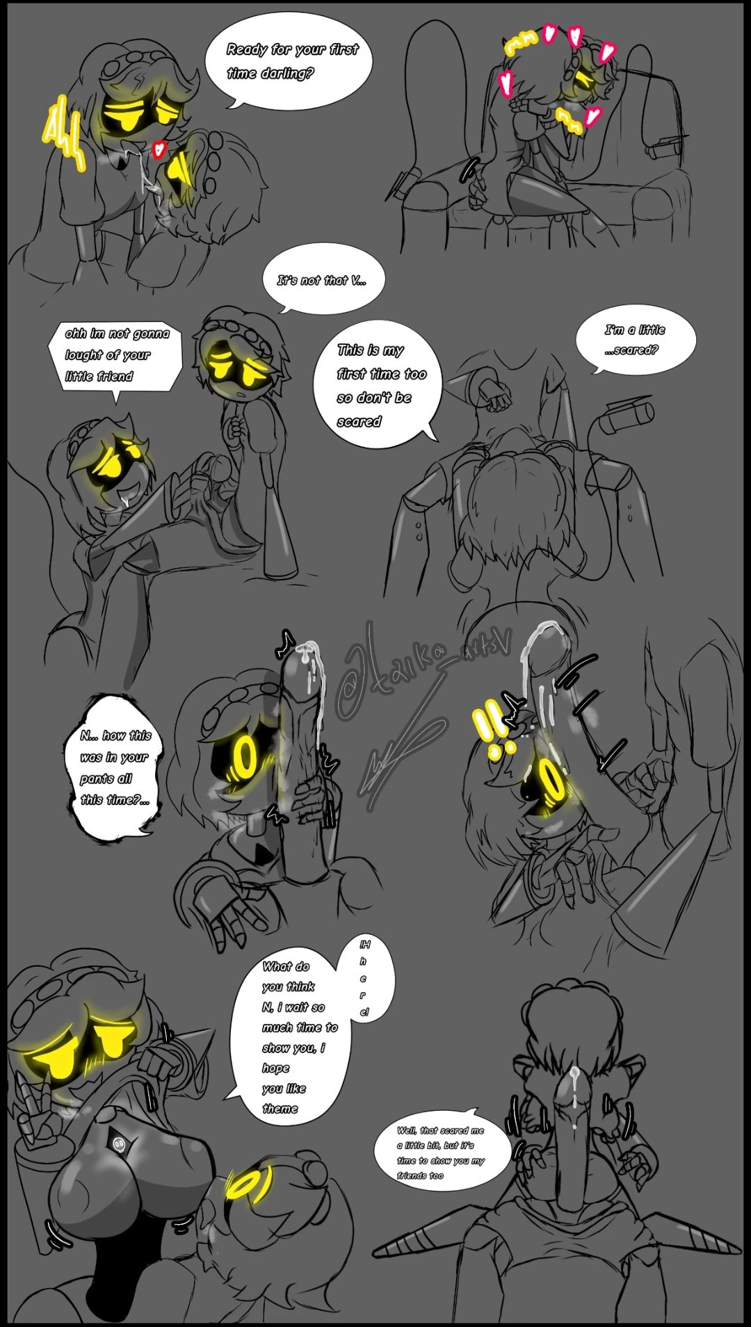 Murder drones V x N porn comic picture 18