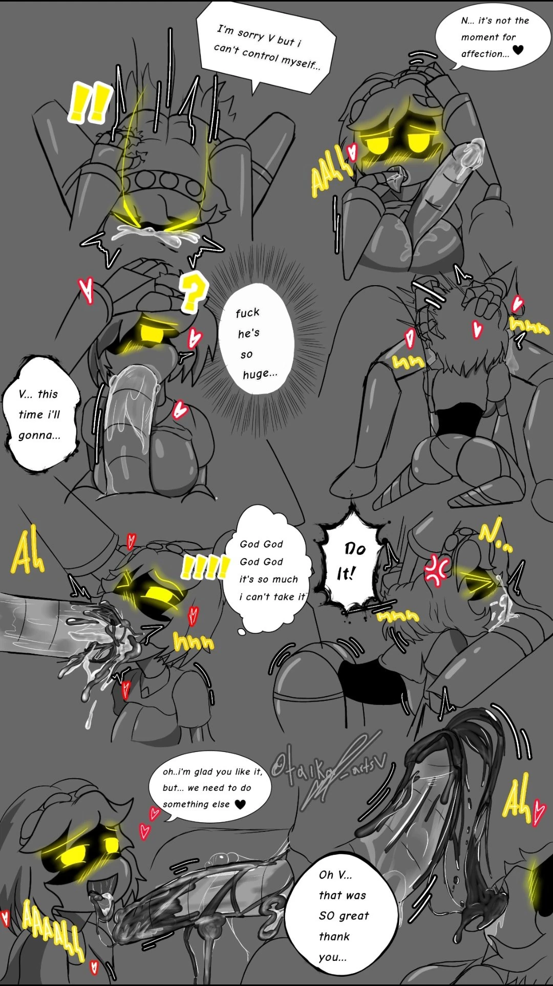 Murder drones V x N porn comic picture 21