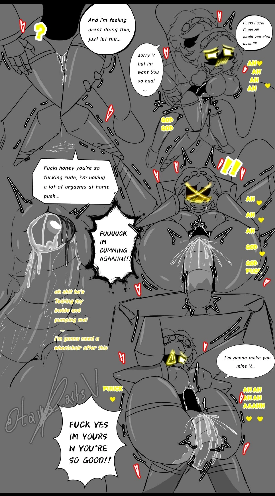 Murder drones V x N porn comic picture 24