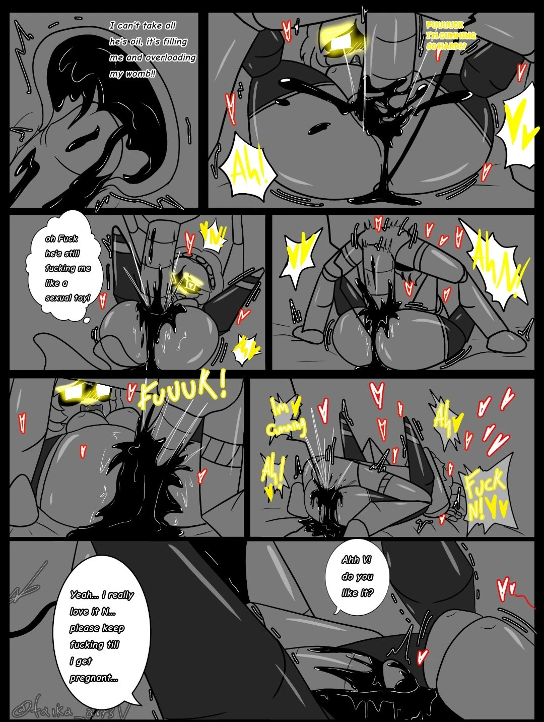 Murder drones V x N porn comic picture 35