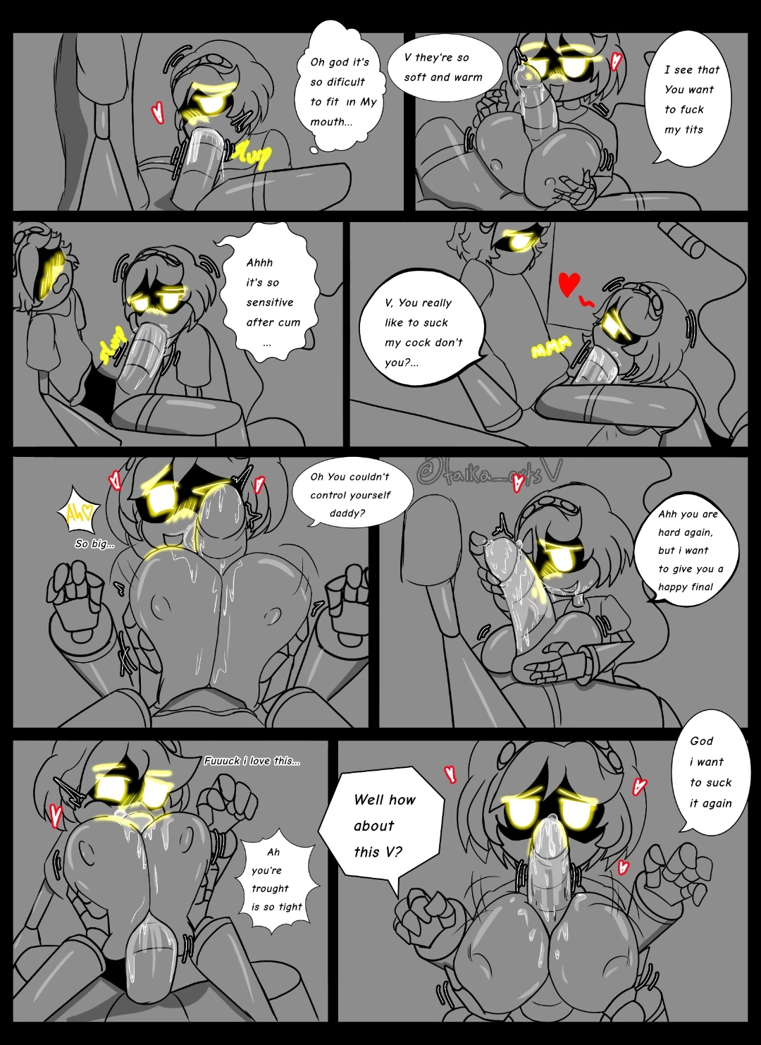 Murder drones V x N porn comic picture 36