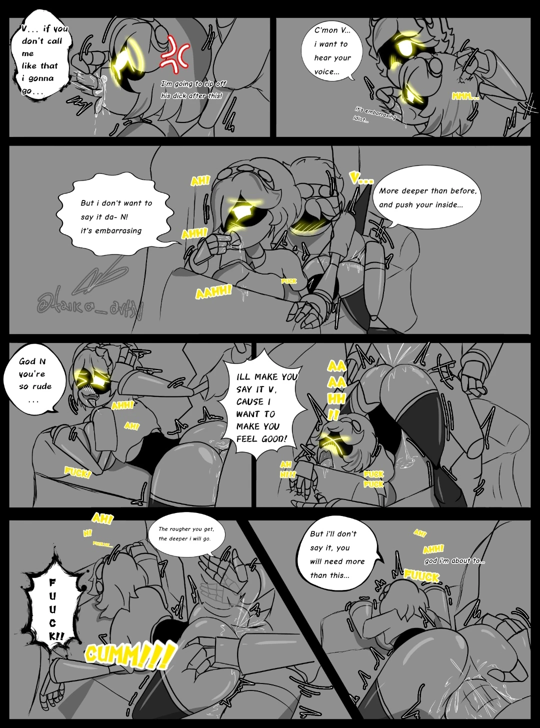 Murder drones V x N porn comic picture 41