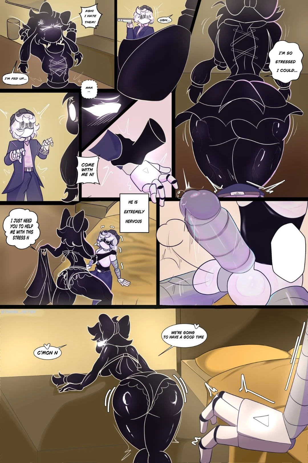 Murder drones V x N porn comic picture 6