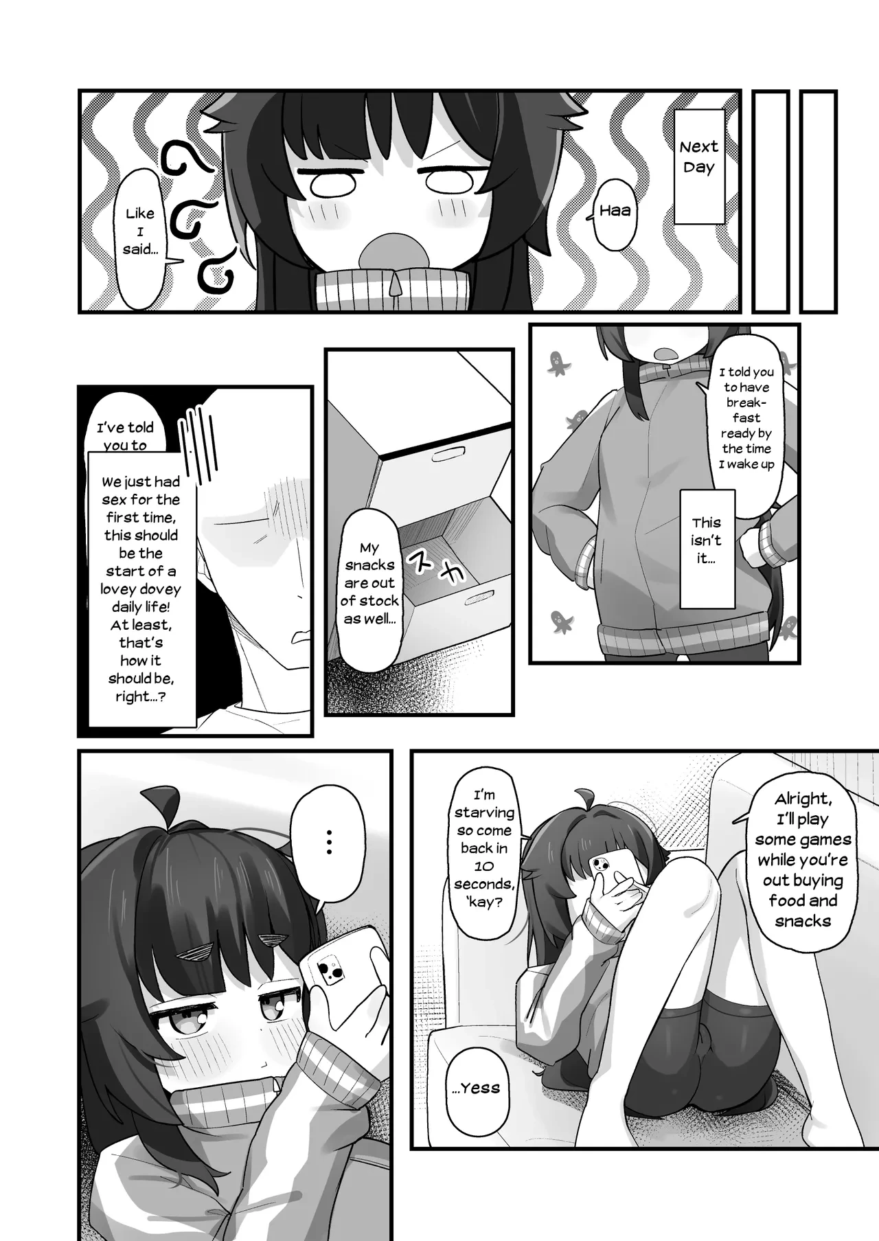 Namaiki Kusogaki js no Onanie Nozoitara Amaama Sex porn comic picture 23