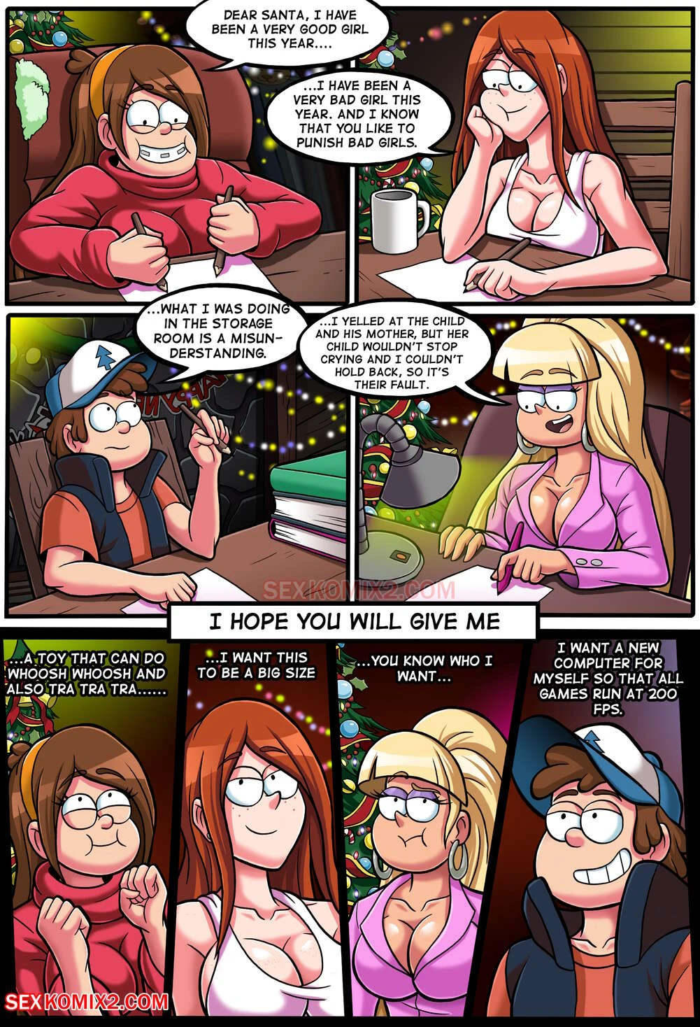 New Year Party And A Big Pink Teddy Bear porn comic picture 2