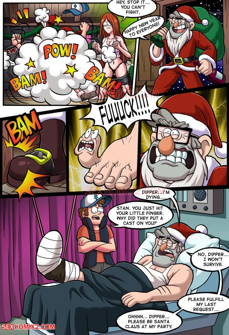 New Year Party And A Big Pink Teddy Bear porn comic picture 6