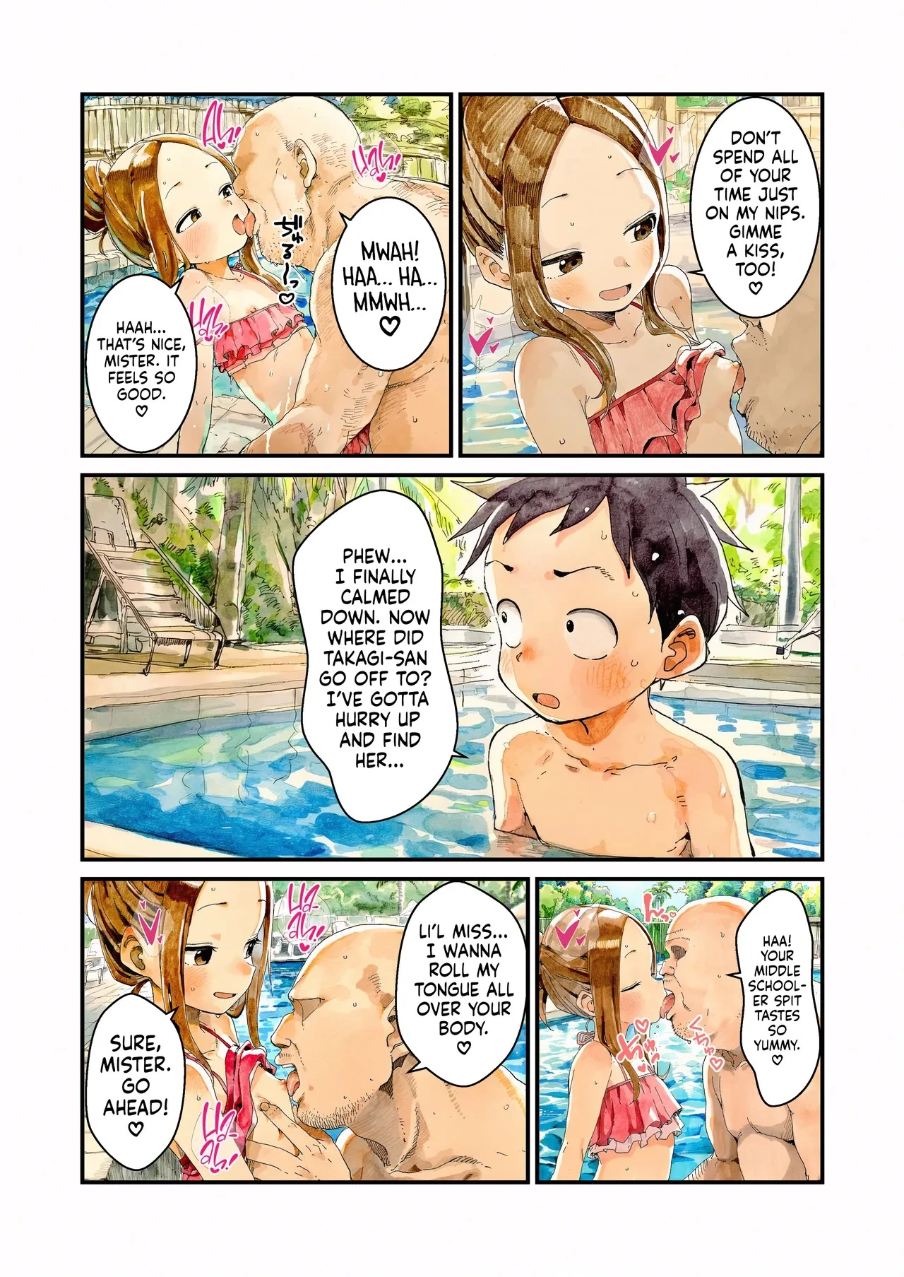 NTR Master Takagi-san Pool Date Edition porn comic picture 11