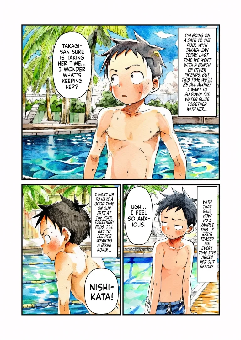 NTR Master Takagi-san Pool Date Edition porn comic picture 2
