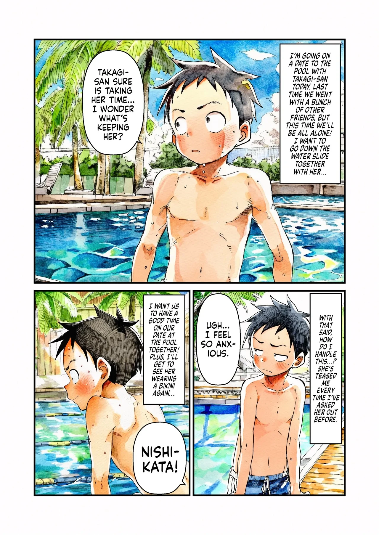 NTR Master Takagi-san Pool Date Edition porn comic picture 2