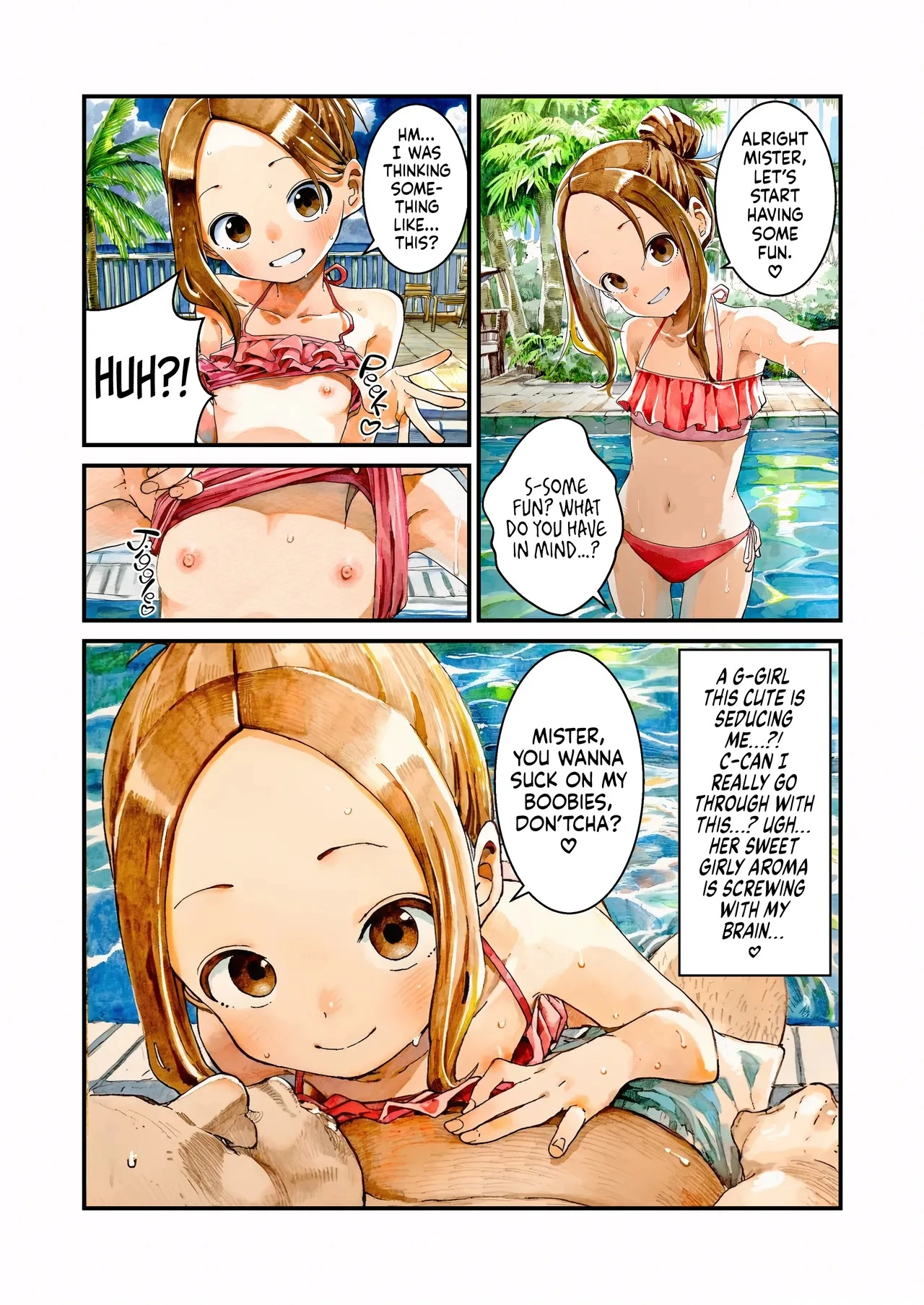 NTR Master Takagi-san Pool Date Edition porn comic picture 9