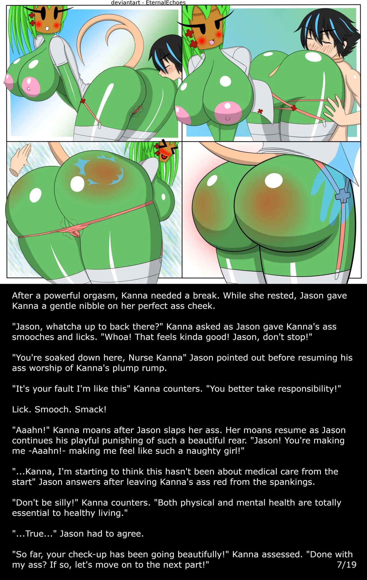 Nurse Kanna helps Jason porn comic picture 7