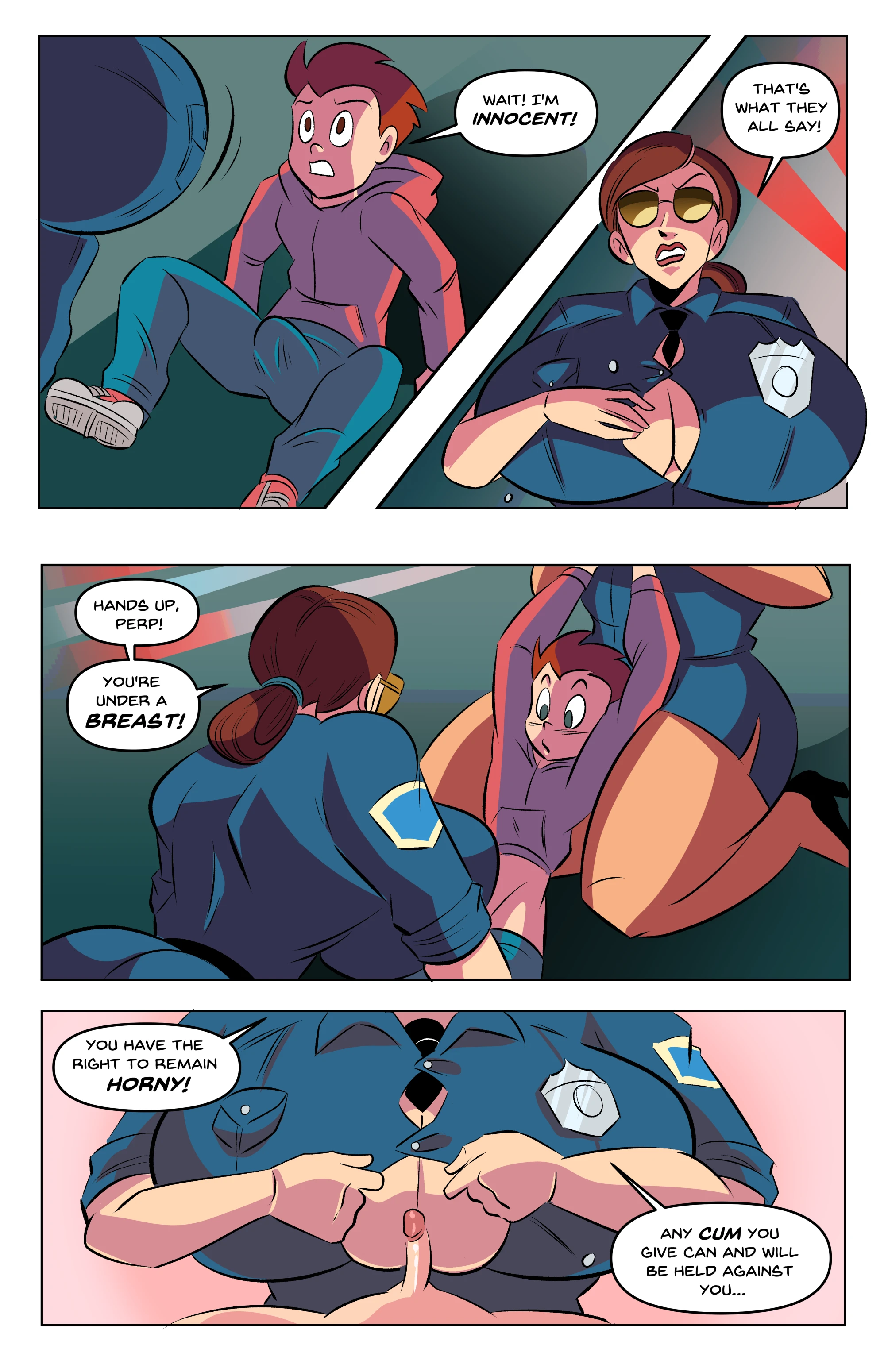 Paizuri Police porn comic picture 2