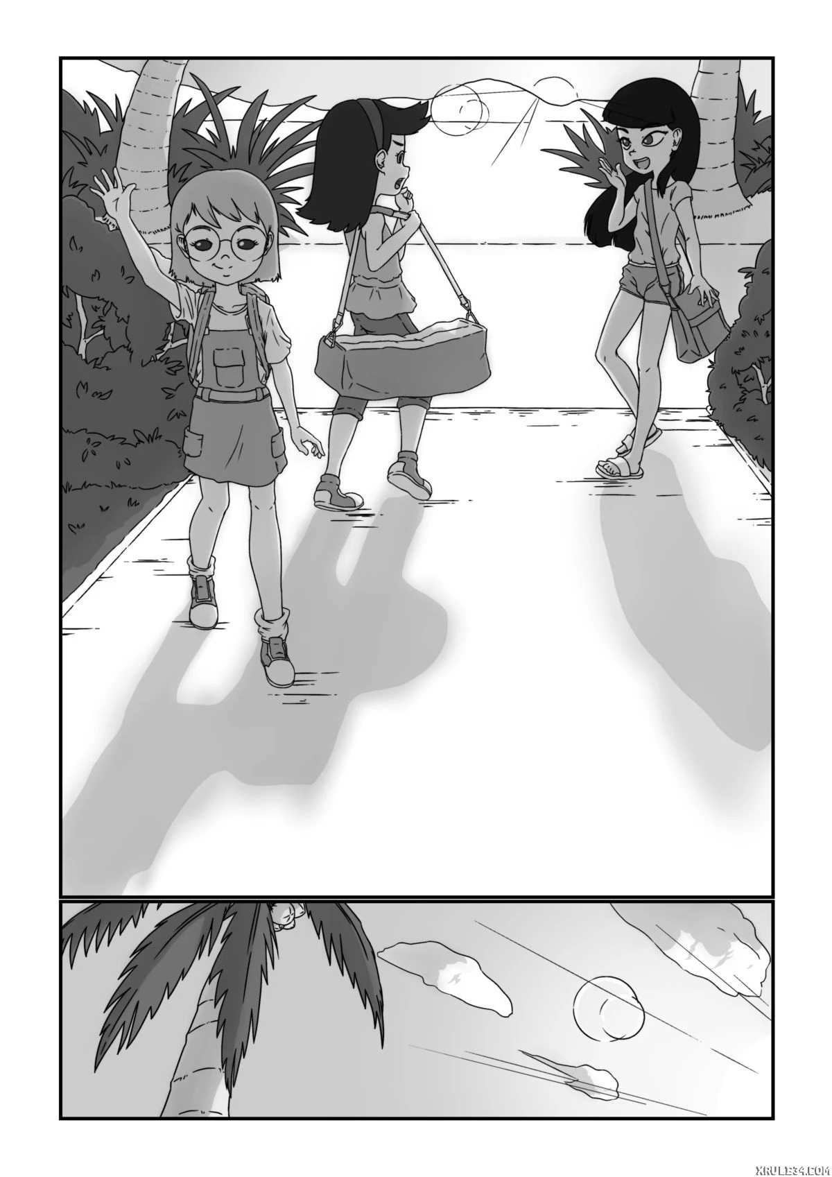 Part-time at the beach porn comic picture 13