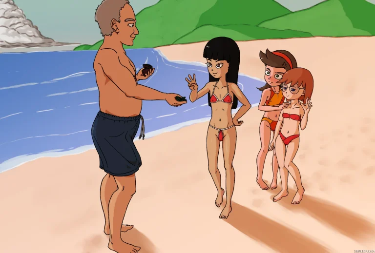 Part-time at the beach porn comic picture 2