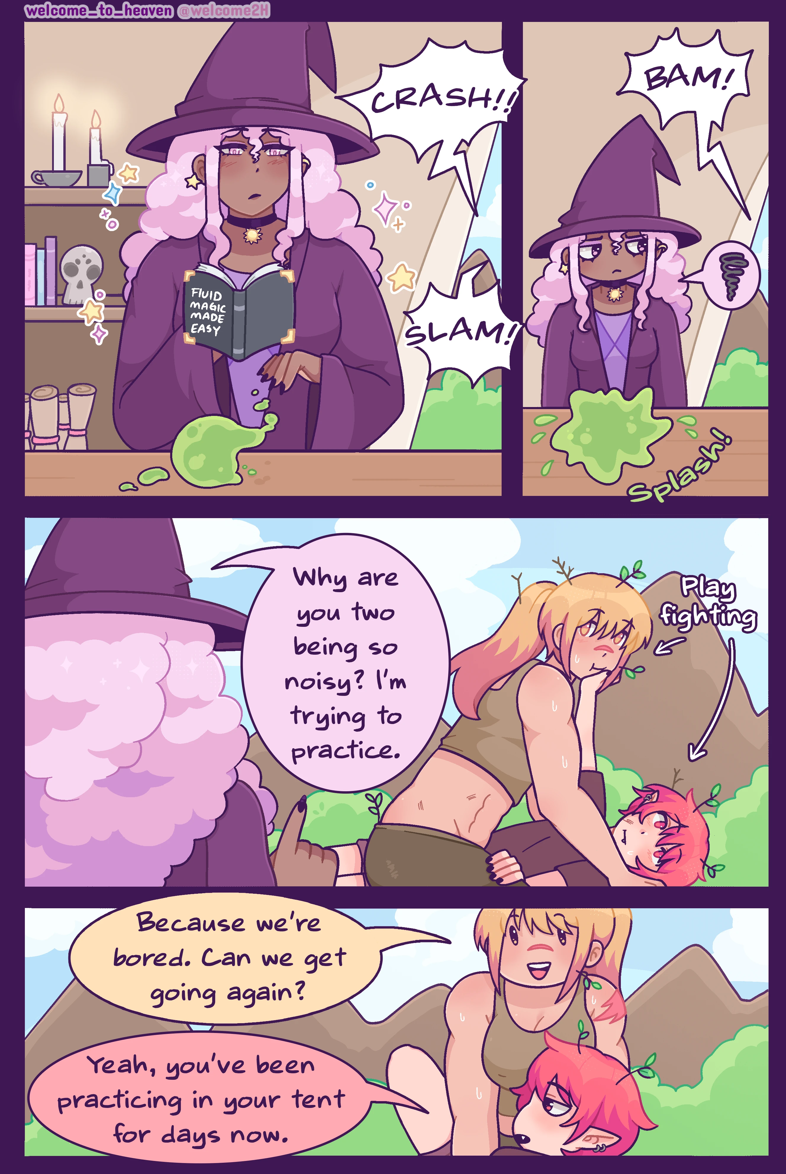 Practicing Spells Comic - "Practicing magic with the triad ✨" porn comic picture 2