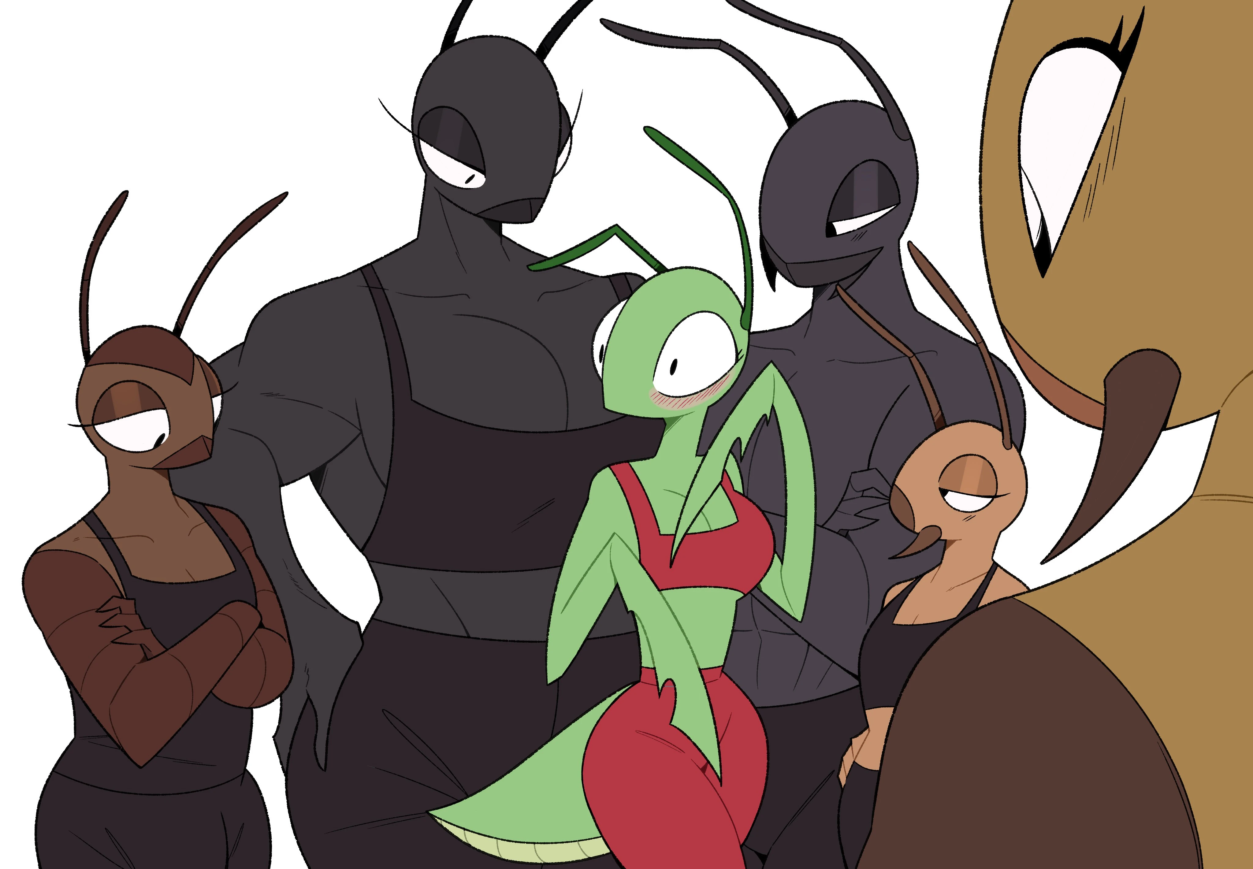 Praying Mantis Orgy porn comic picture 2
