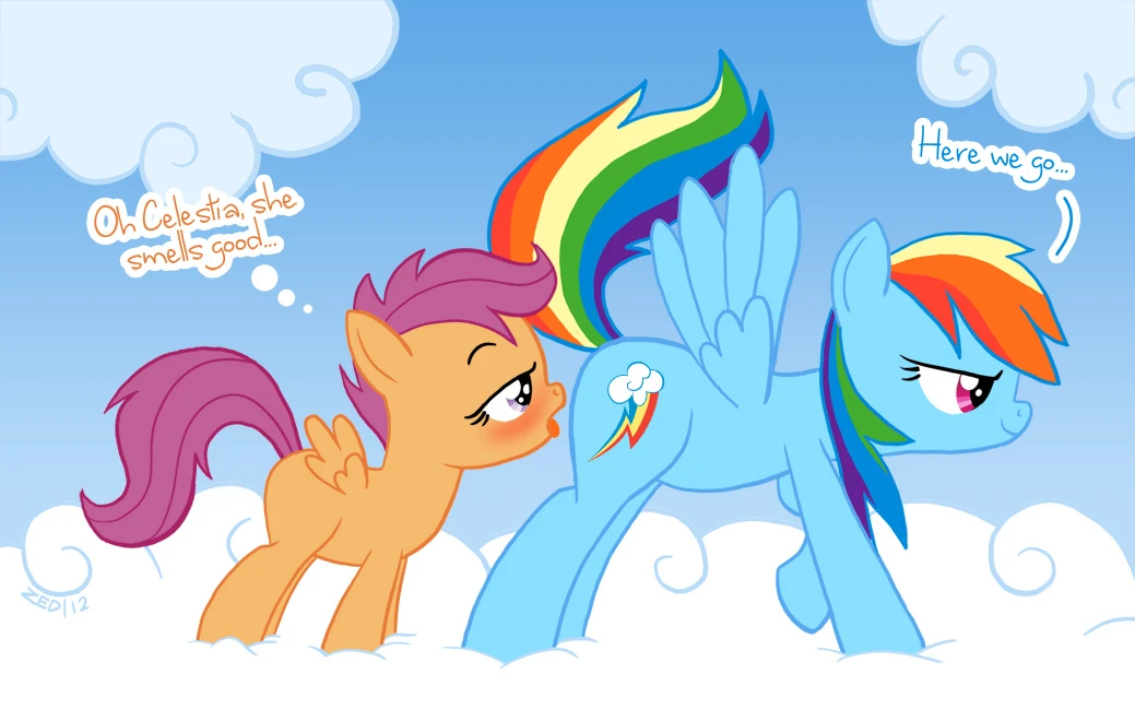 Rainbow Dash and Scootaloo porn comic picture 1