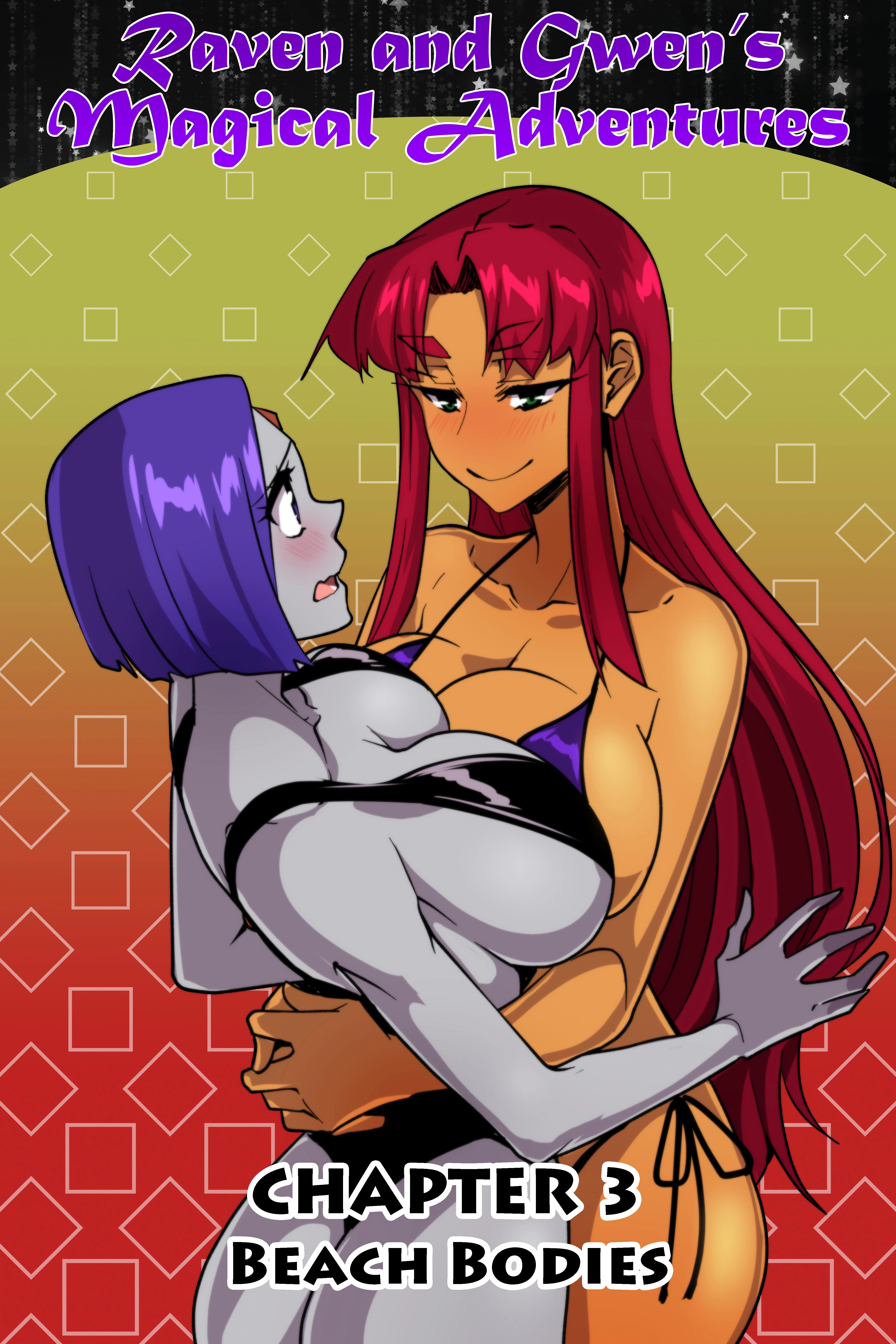 Raven and Gwen's Magical Adventures 3 - Beach Bodies porn comic picture 1