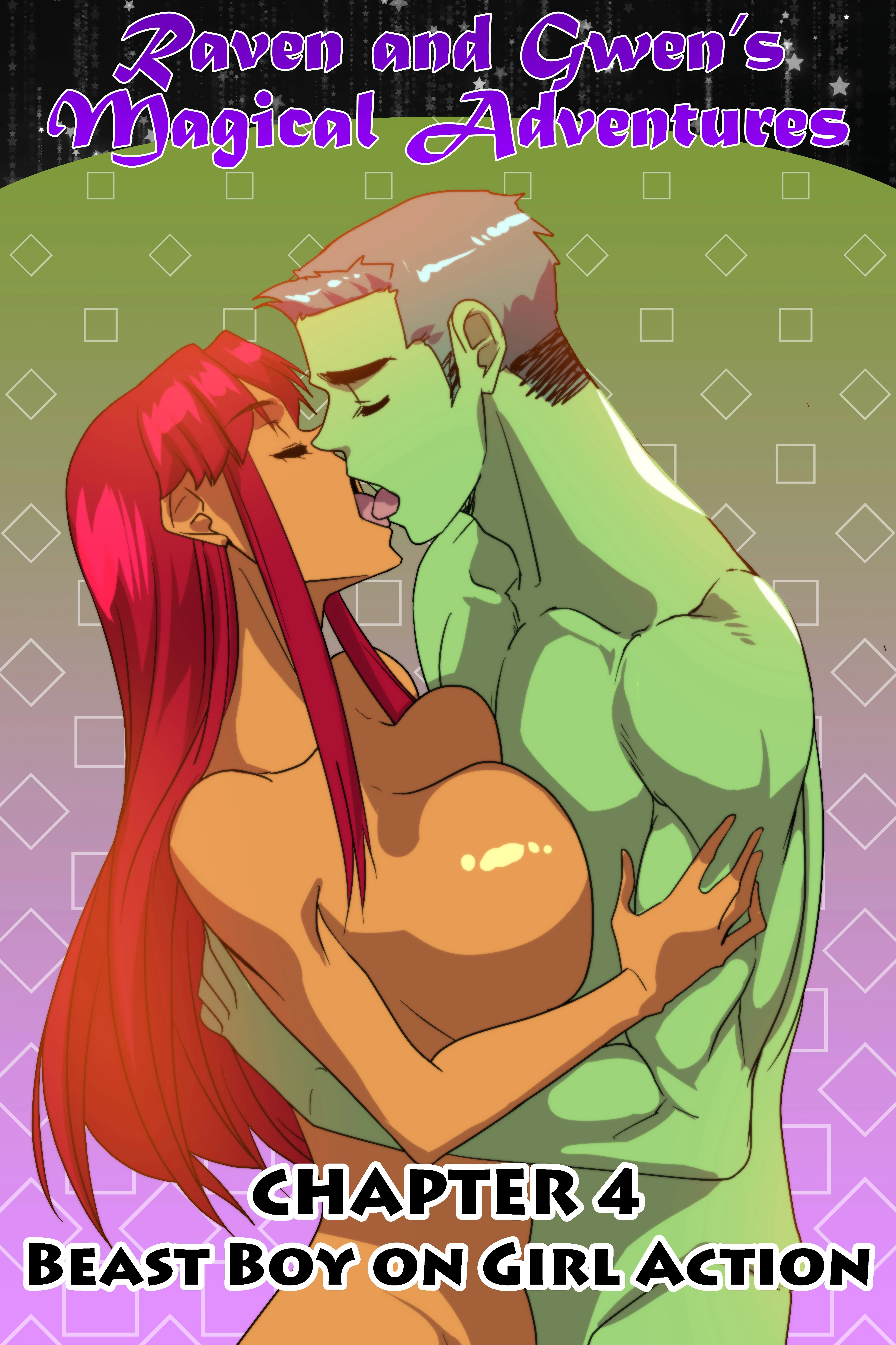 Raven and Gwen's Magical Adventures 4 - Beast Boy on Girl Action porn comic picture 1