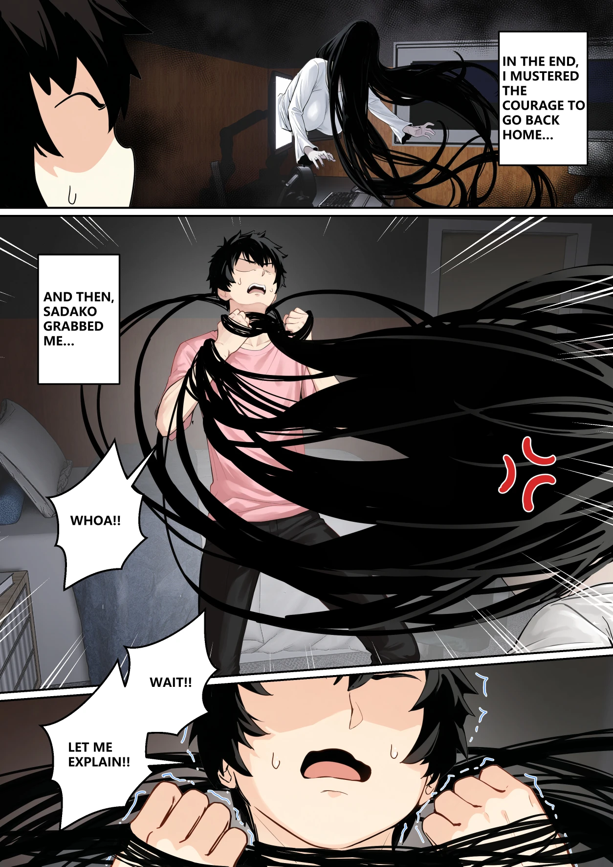 Regarding Sadako Getting Stuck On A Computer Screen porn comic picture 20