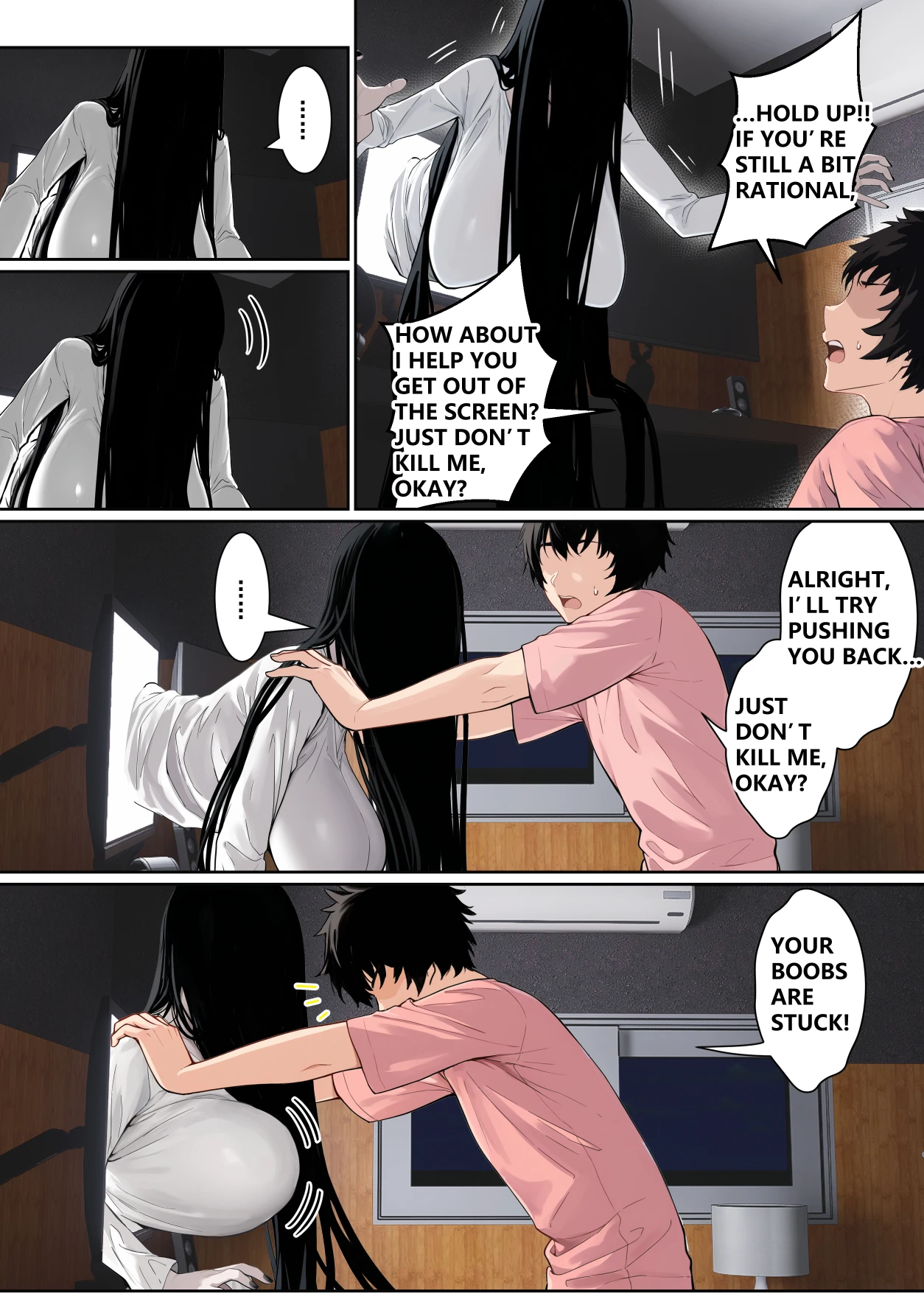 Regarding Sadako Getting Stuck On A Computer Screen porn comic picture 3