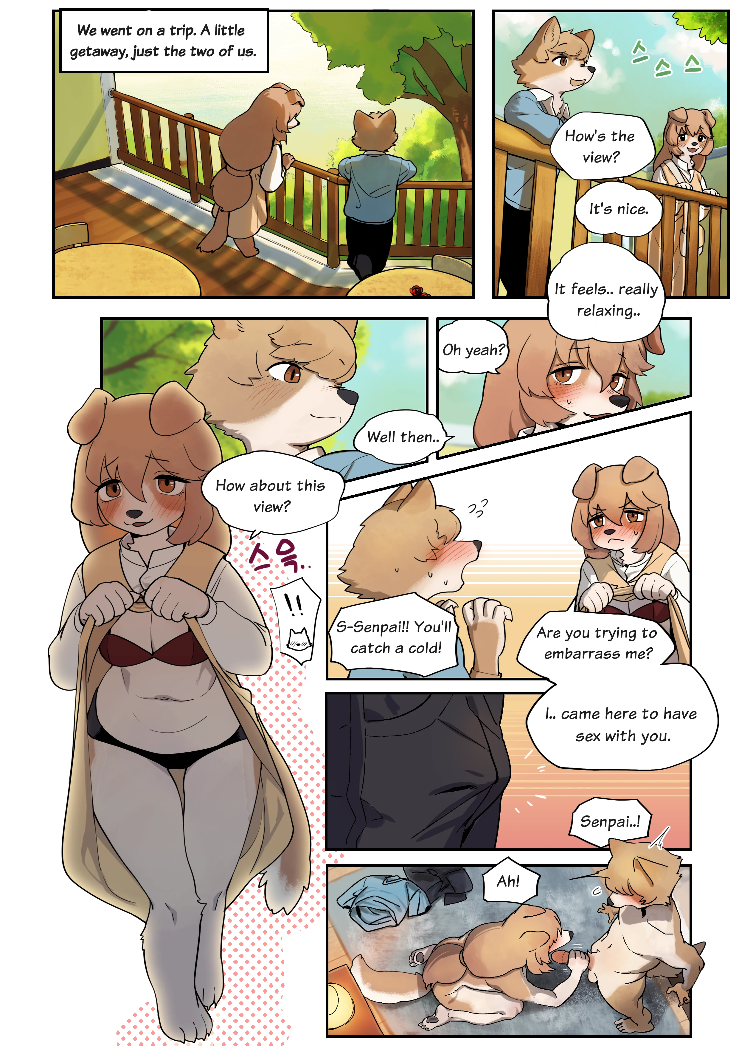 Senpai porn comic picture 1