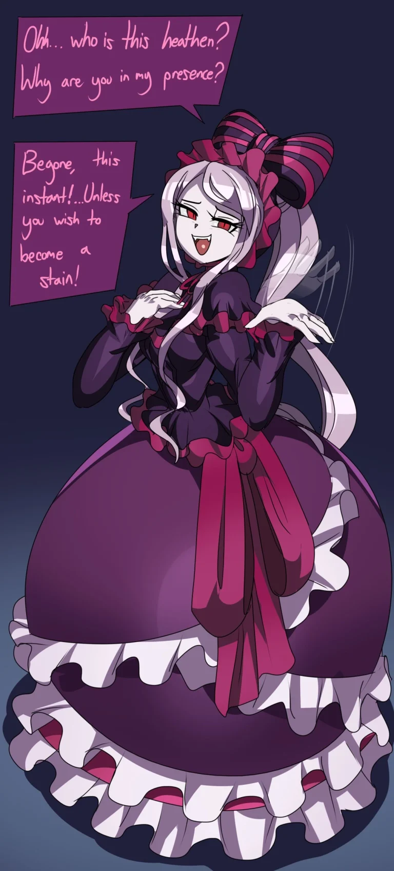 Shalltear Bloodfallen & Albedo Instant Loss Comm porn comic picture 1