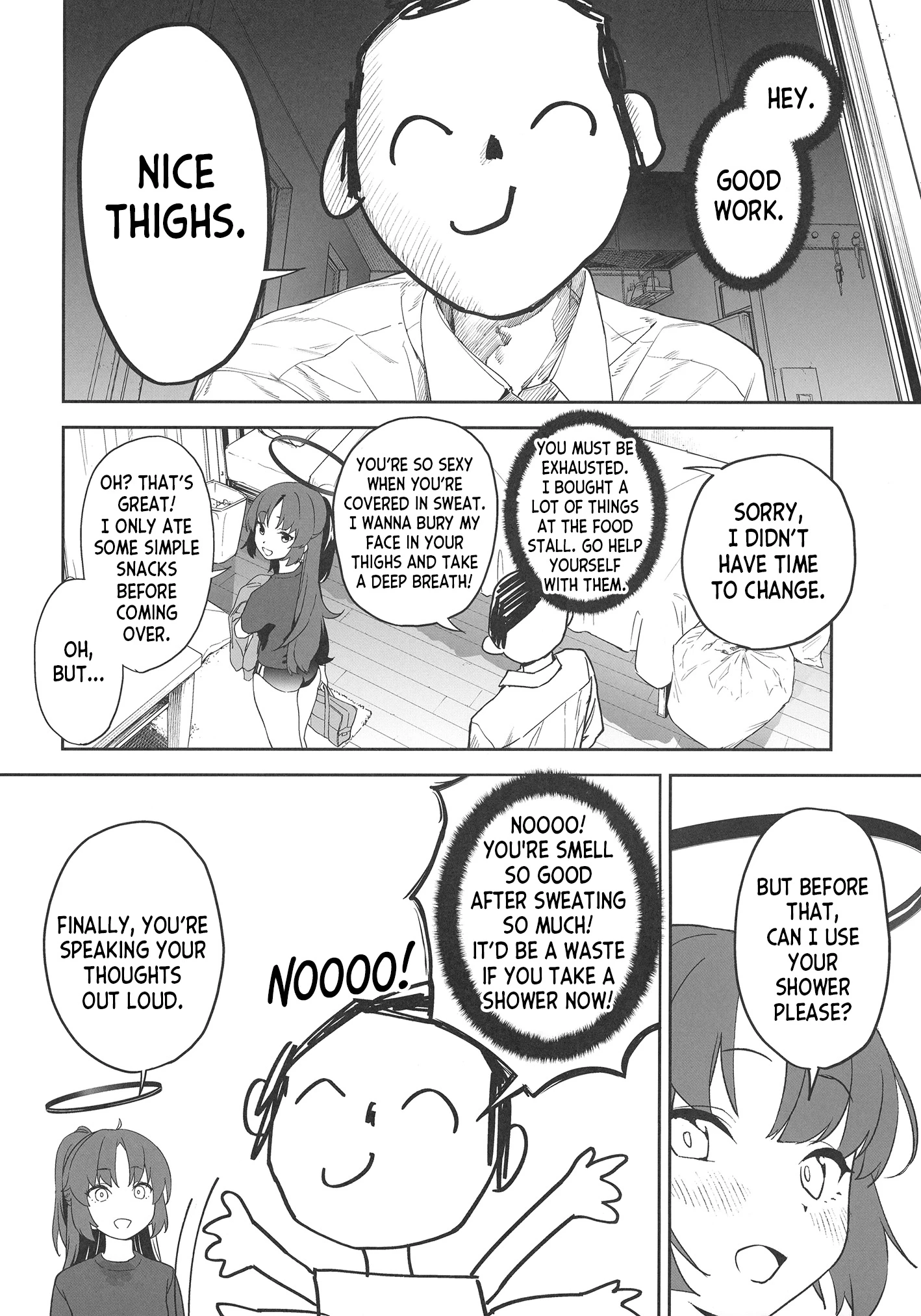 Shimi Ase Yuuka no Mure Momo Manko porn comic picture 3