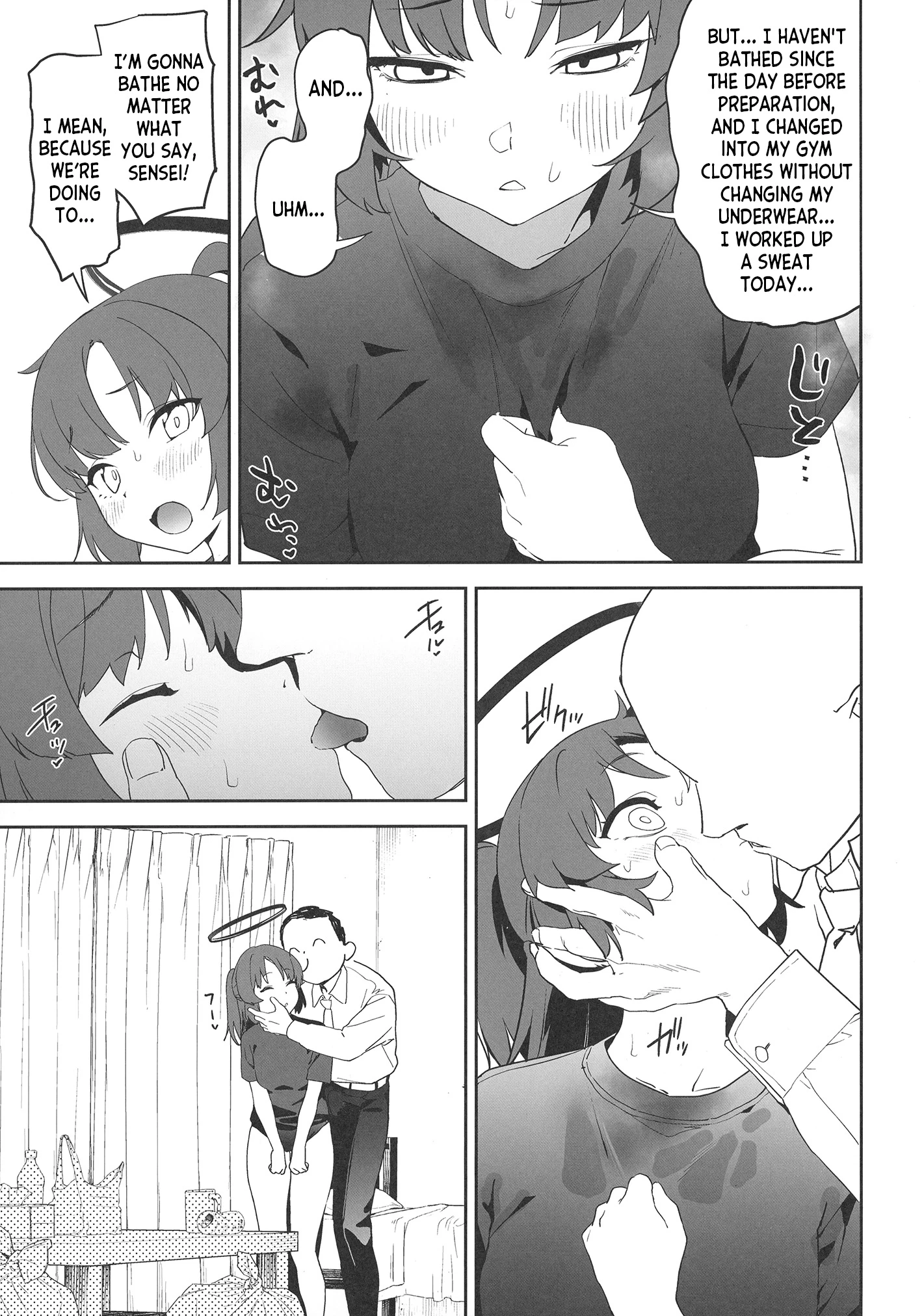 Shimi Ase Yuuka no Mure Momo Manko porn comic picture 4