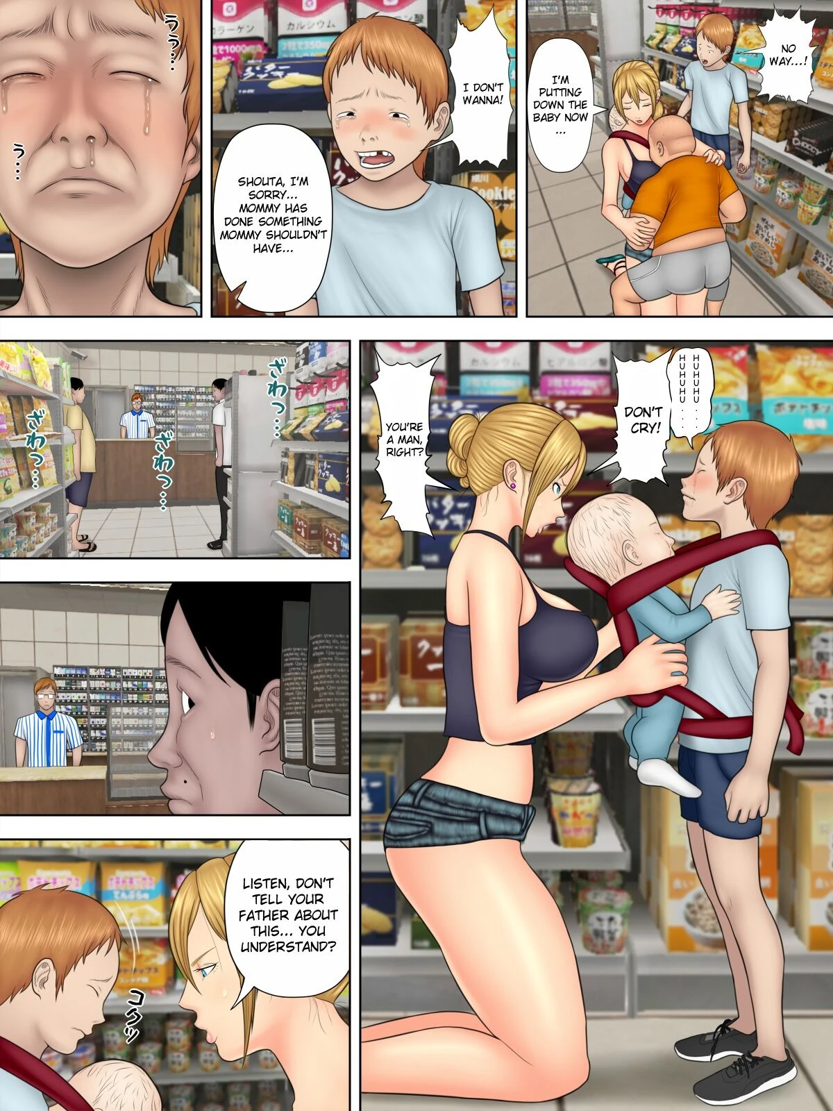 Shoplifting Mom and Store Manager's Son porn comic picture 13