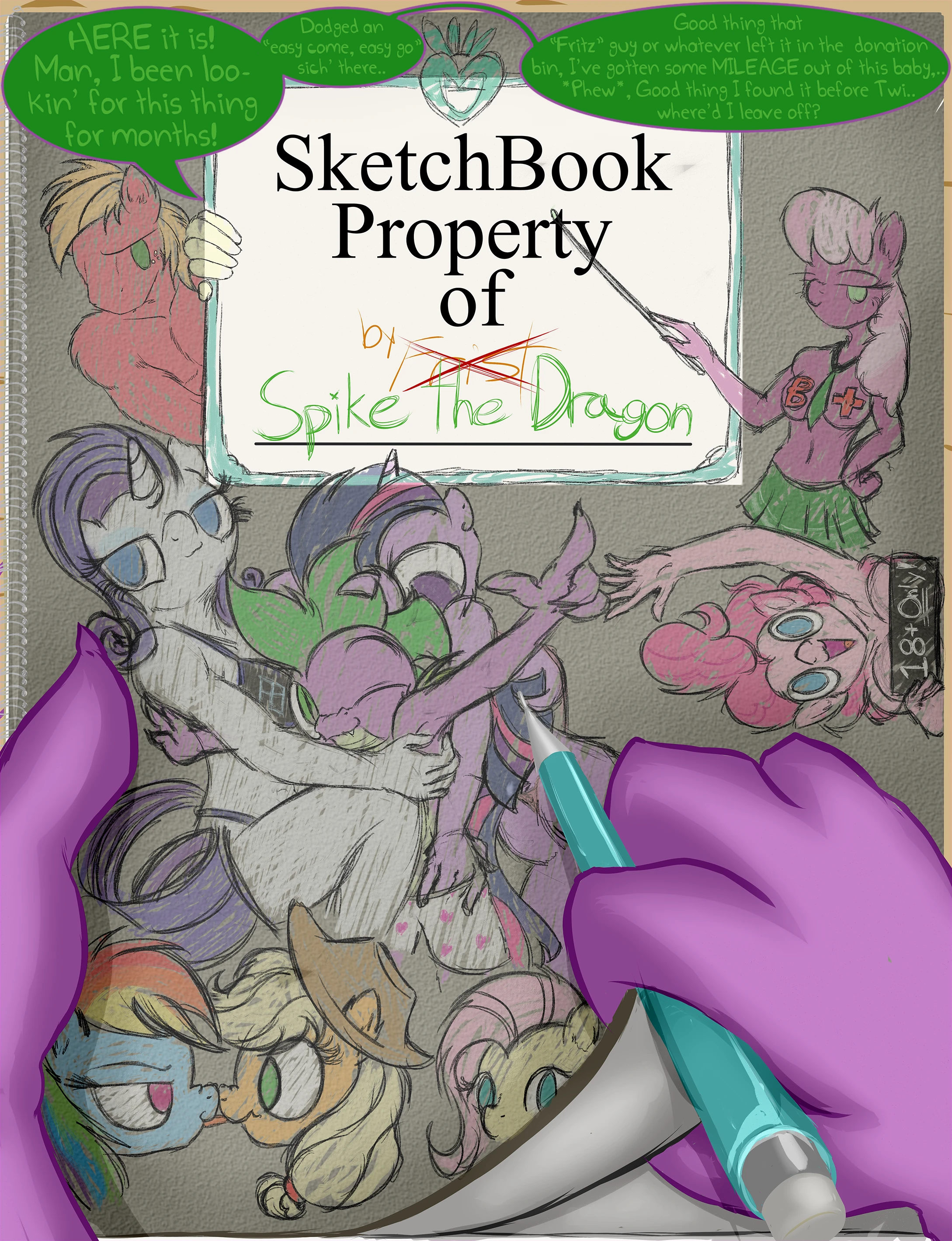Sketchbook - Property of Spike the Dragon porn comic picture 2