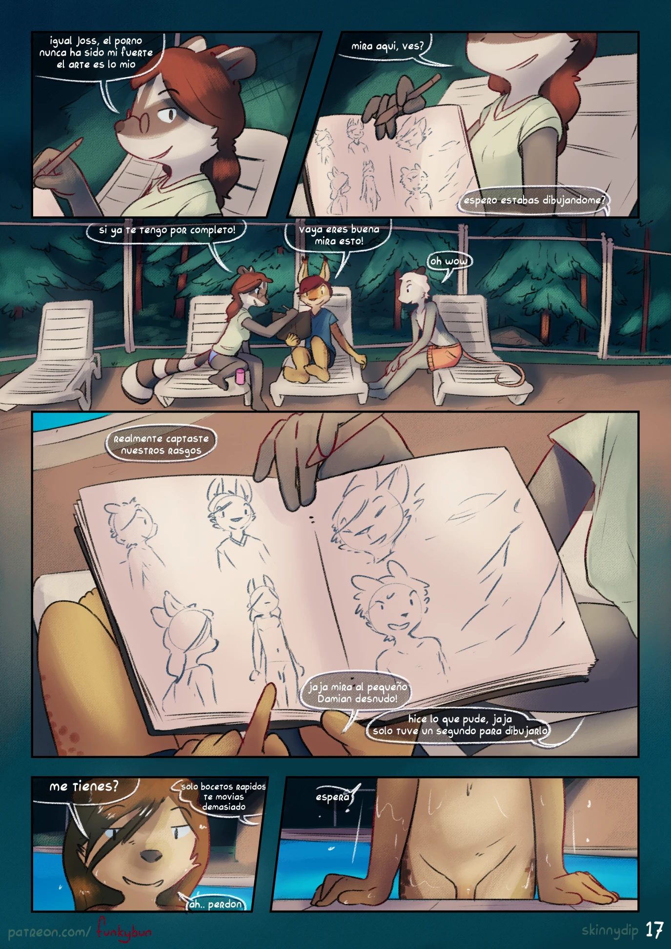 Skinny-dip (Spanish) porn comic picture 18