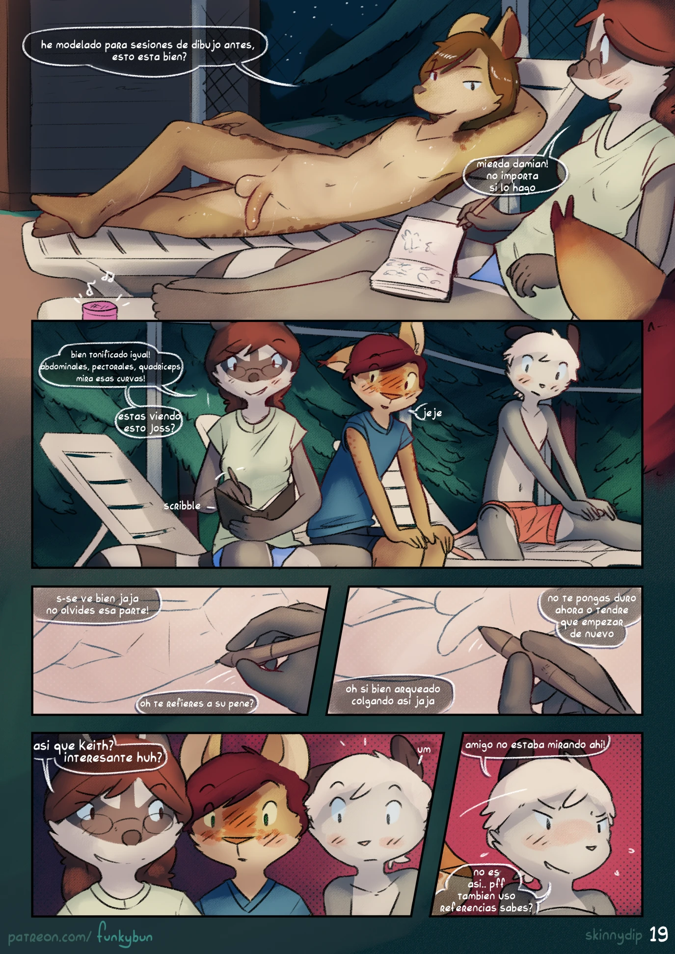 Skinny-dip (Spanish) porn comic picture 20
