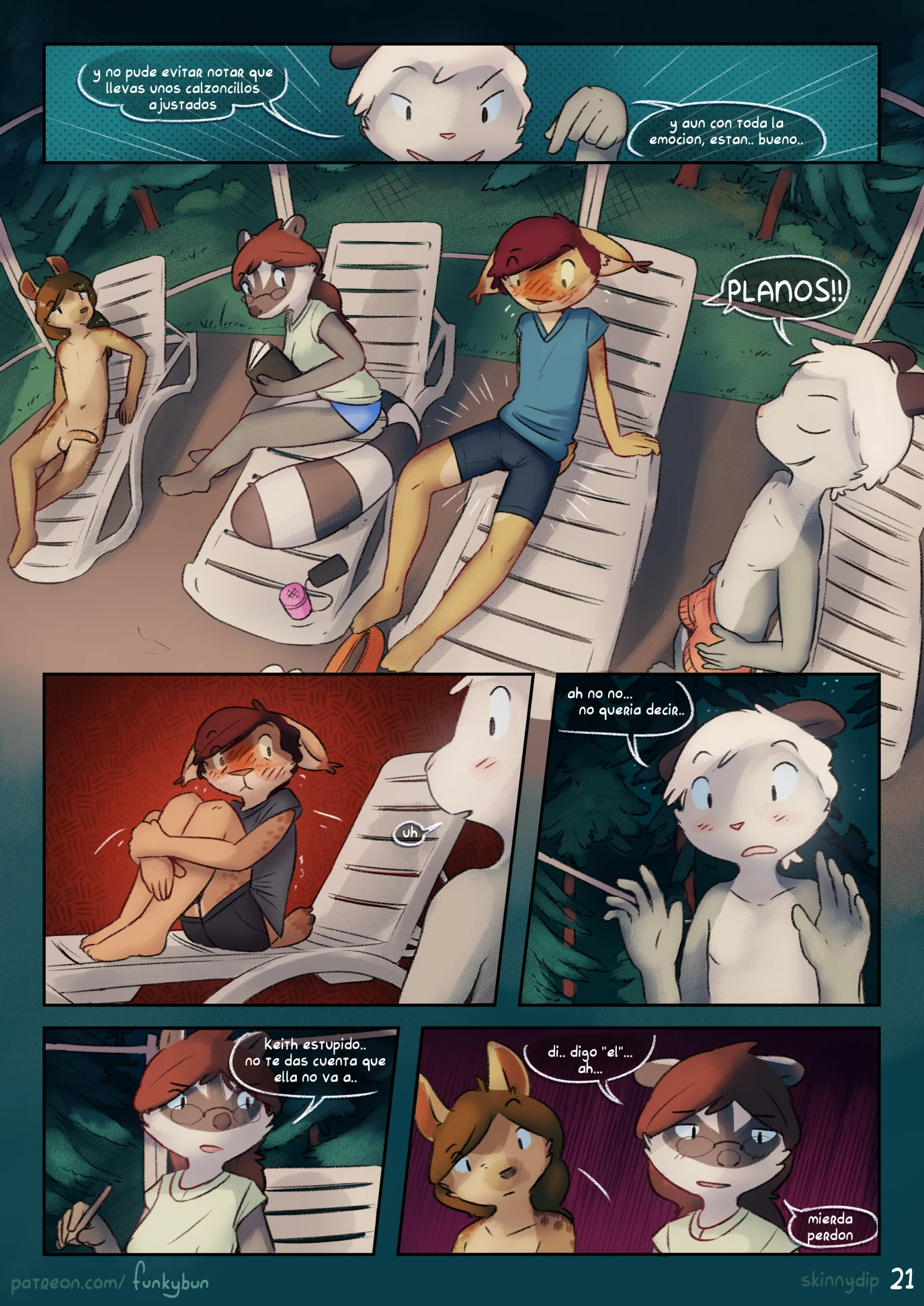 Skinny-dip (Spanish) porn comic picture 22