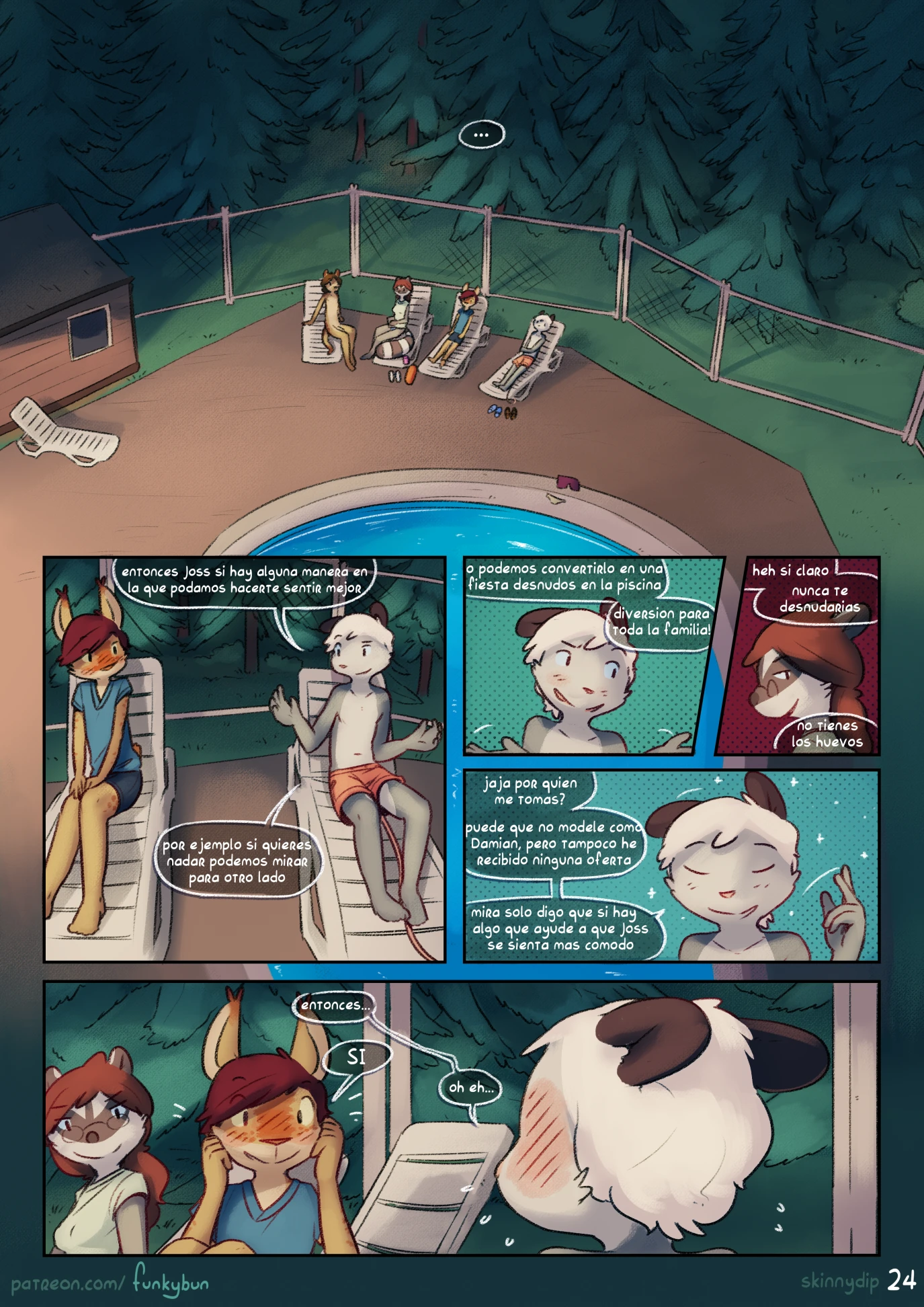 Skinny-dip (Spanish) porn comic picture 25