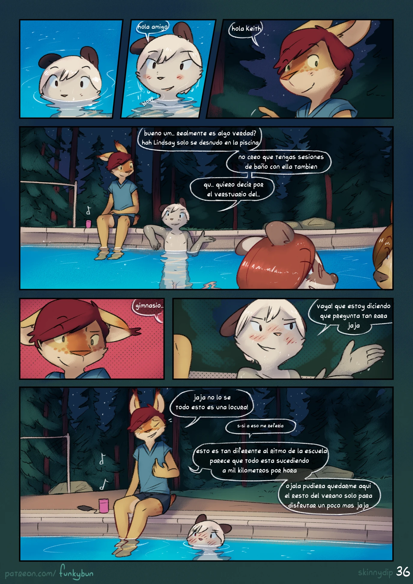 Skinny-dip (Spanish) porn comic picture 37
