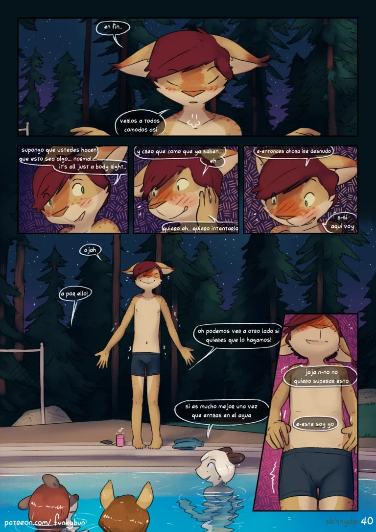 Skinny-dip (Spanish) porn comic picture 41
