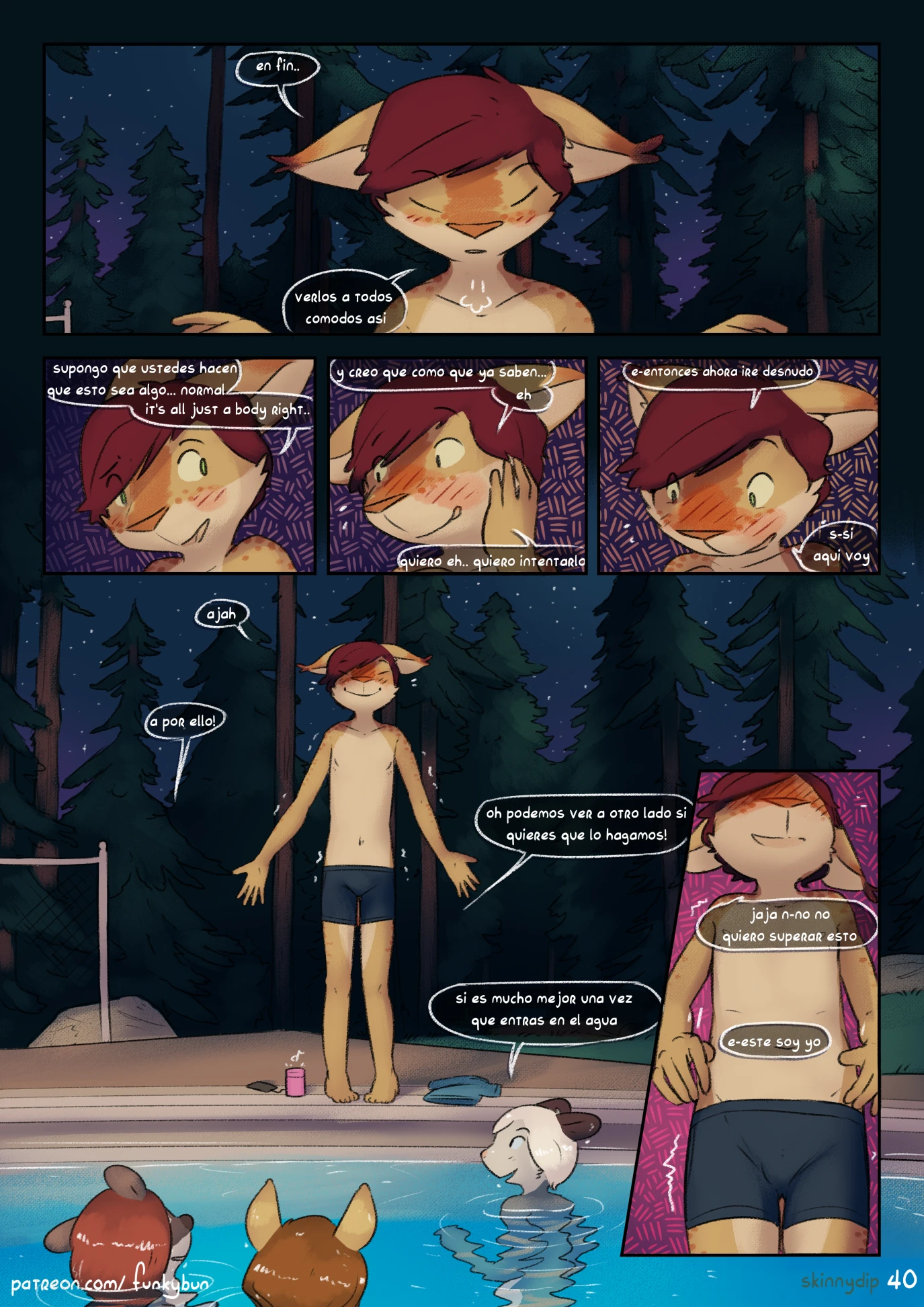 Skinny-dip (Spanish) porn comic picture 41