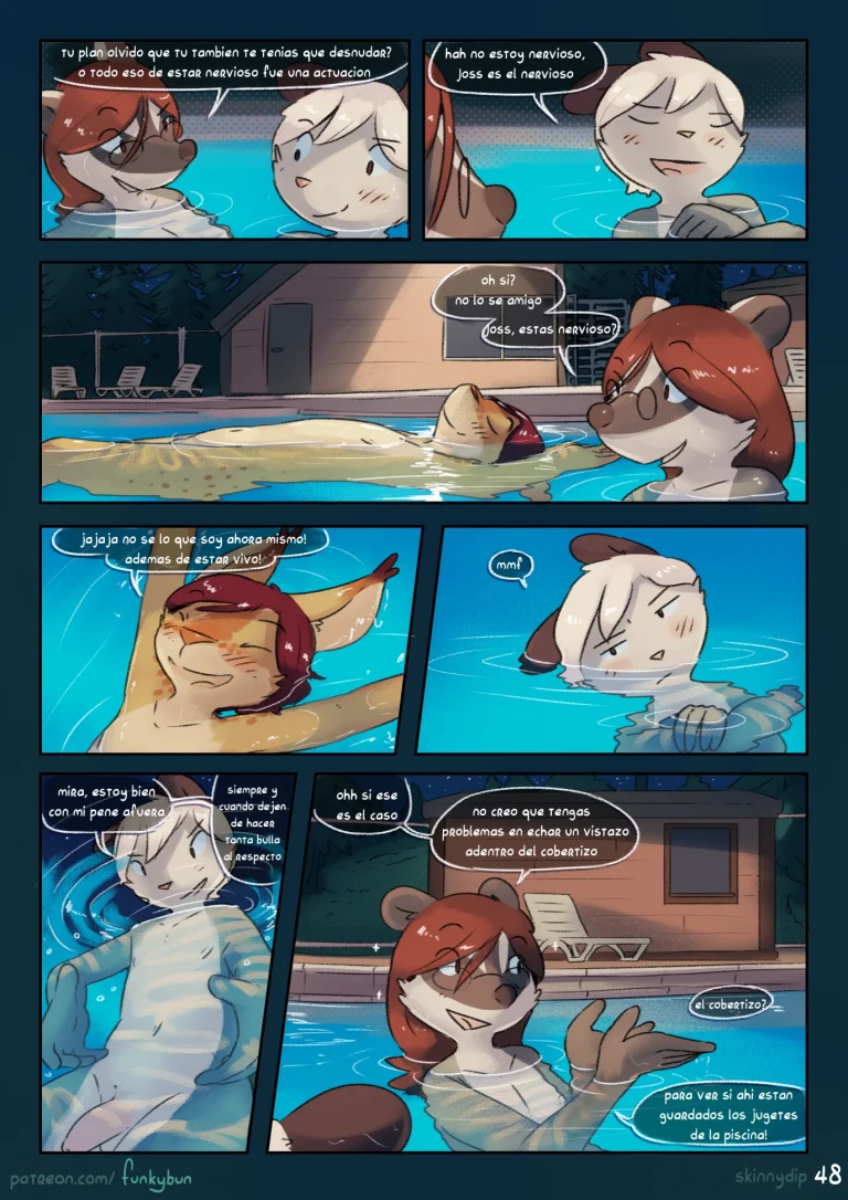 Skinny-dip (Spanish) porn comic picture 49