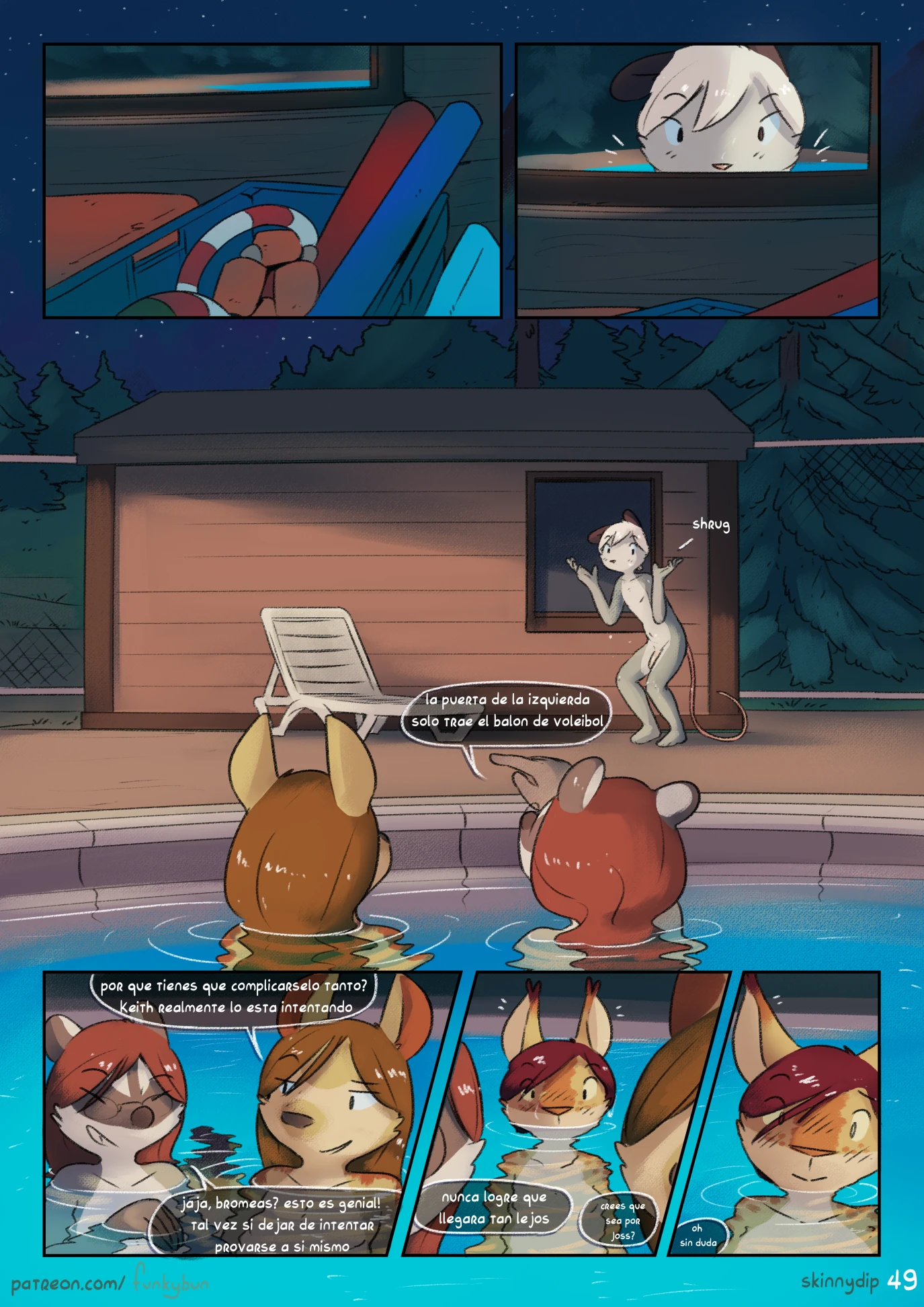 Skinny-dip (Spanish) porn comic picture 50