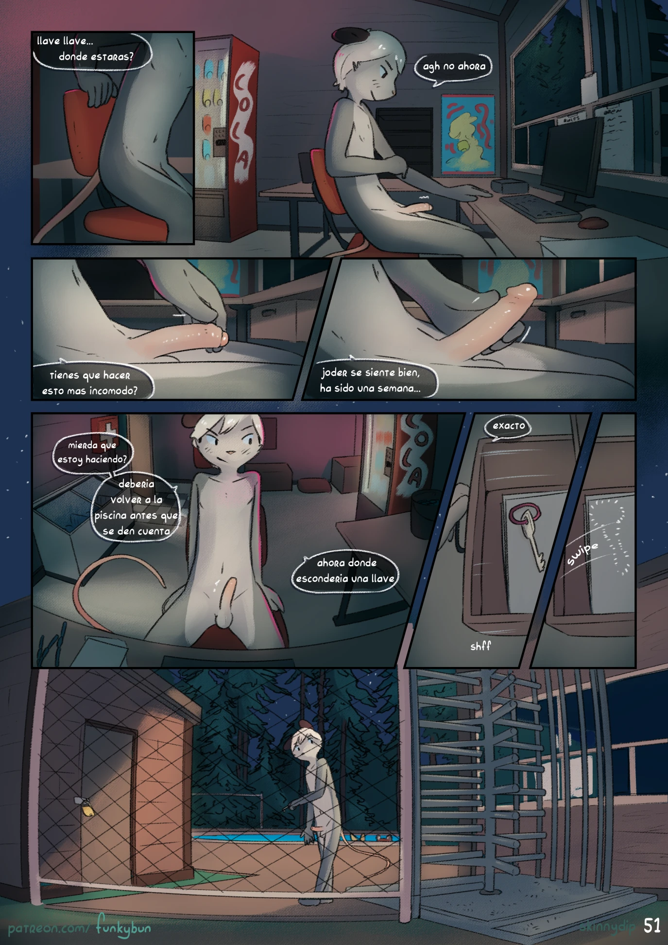 Skinny-dip (Spanish) porn comic picture 52