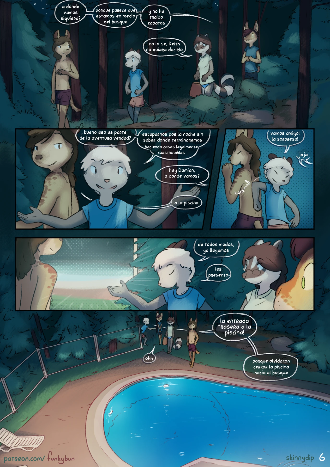 Skinny-dip (Spanish) porn comic picture 7